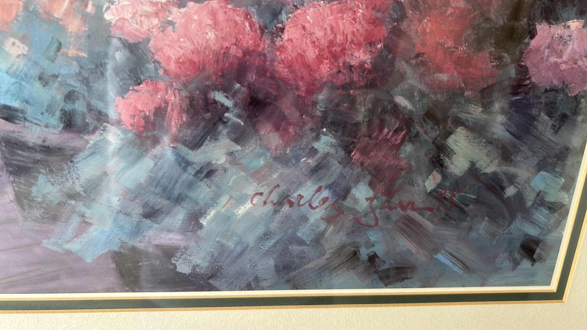 Photo 2 of GOLD FRAMED PRINT " MILLBROOK CROSSING " BY CHARLES ZHAN 41" X 32"