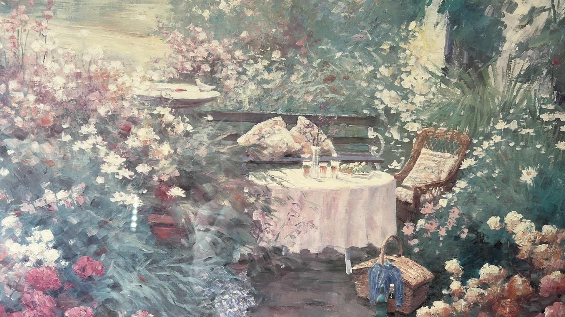 Photo 1 of GOLD FRAMED PRINT " MILLBROOK CROSSING " BY CHARLES ZHAN 41" X 32"