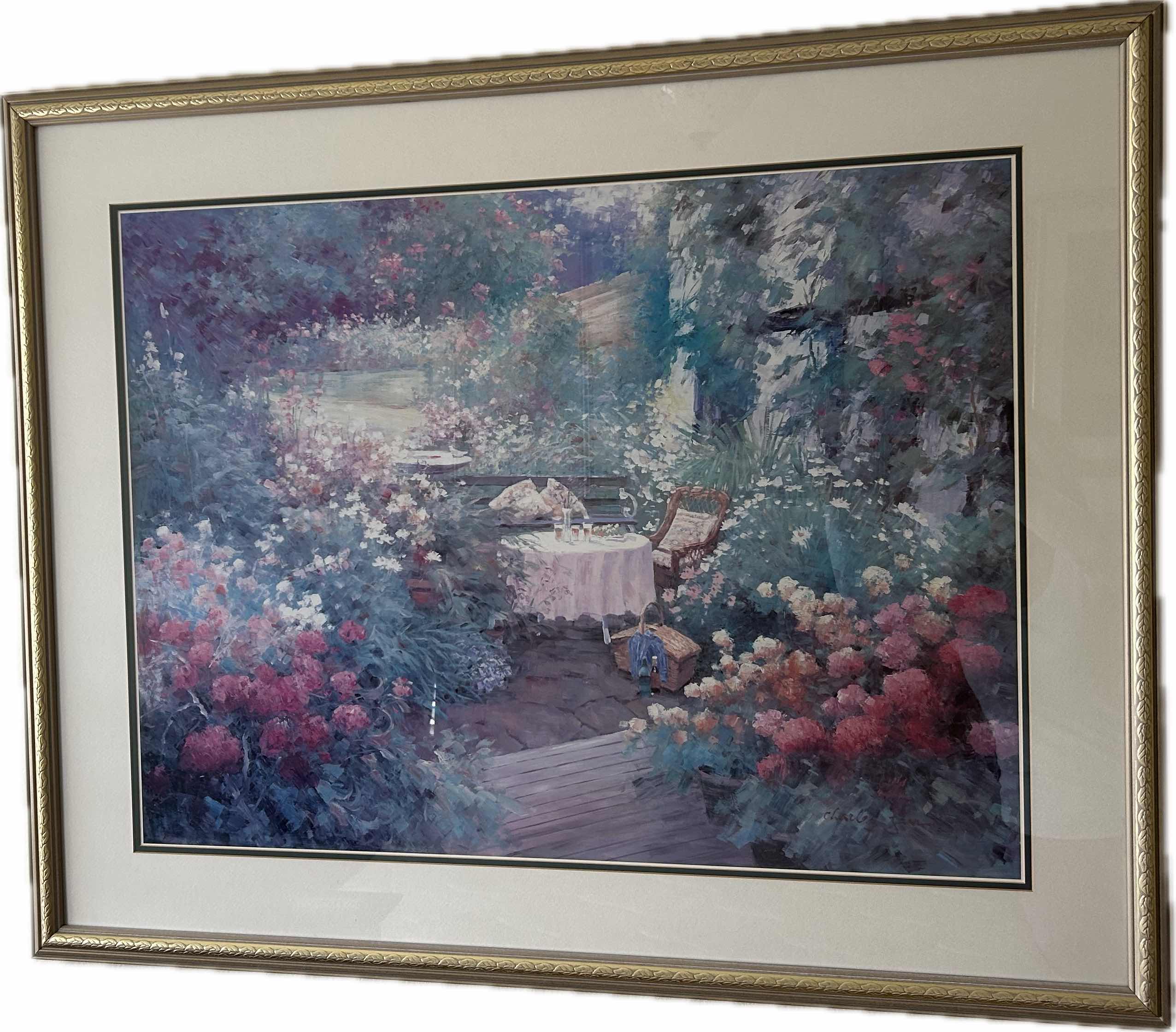 Photo 1 of GOLD FRAMED PRINT " MILLBROOK CROSSING " BY CHARLES ZHAN 41" X 32"