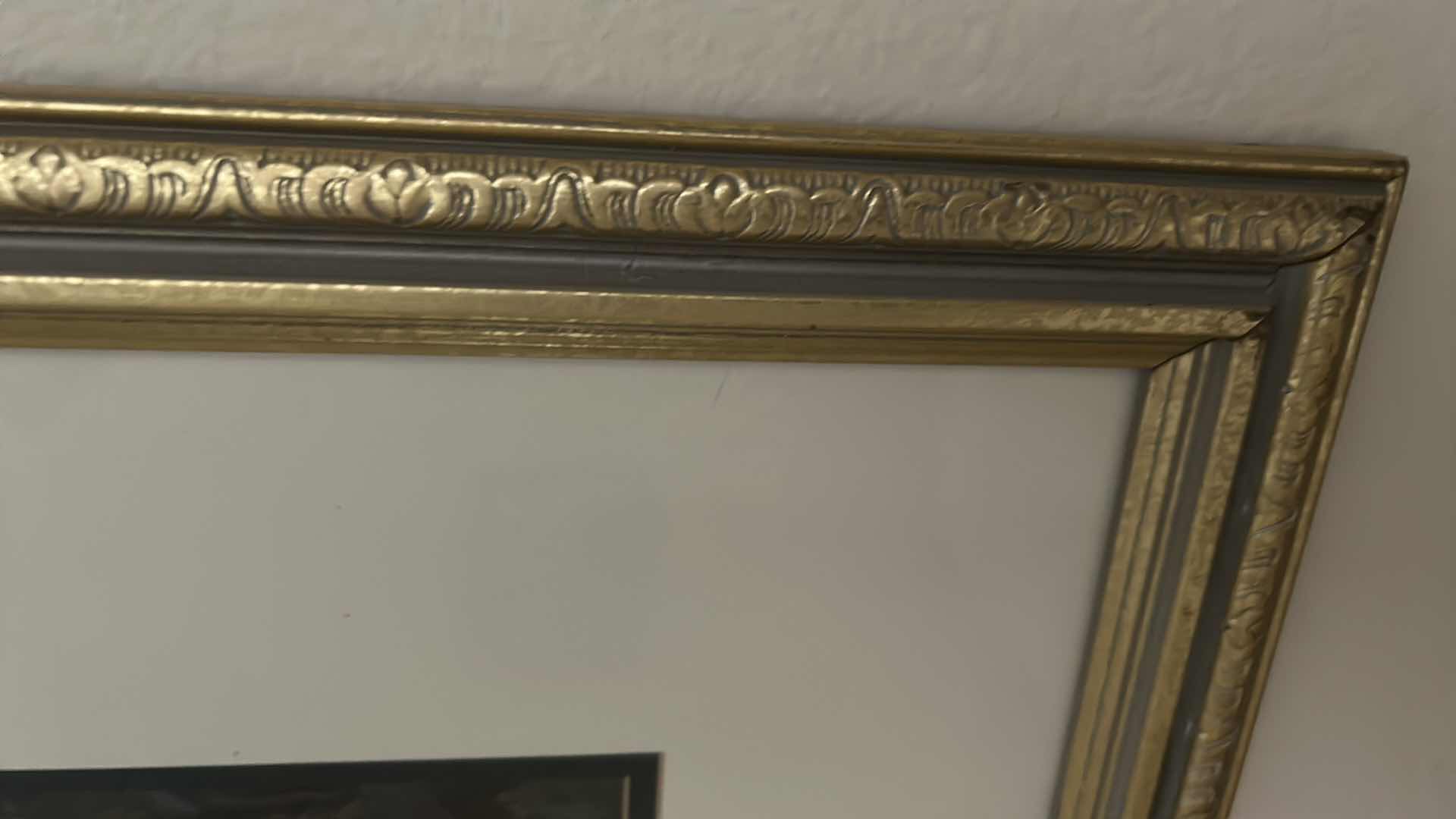 Photo 1 of GOLD FRAMED PRINT " MISTY GARDEN " BY PETE BECKMANN 36" X 31"