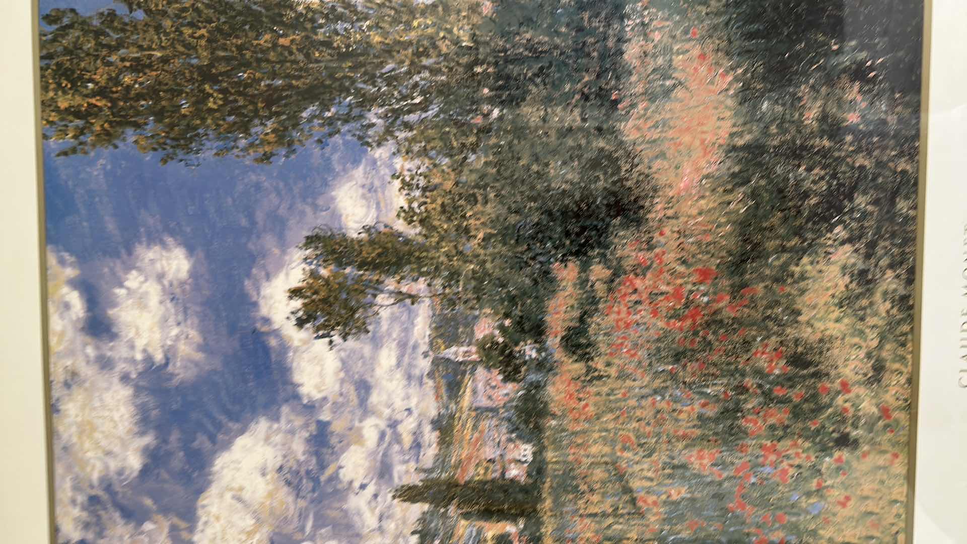 Photo 1 of GOLD FRAMED PRINT CLAUDE MONET "PATH ON THE ILE SAINT MARTIN" 25"X 32"