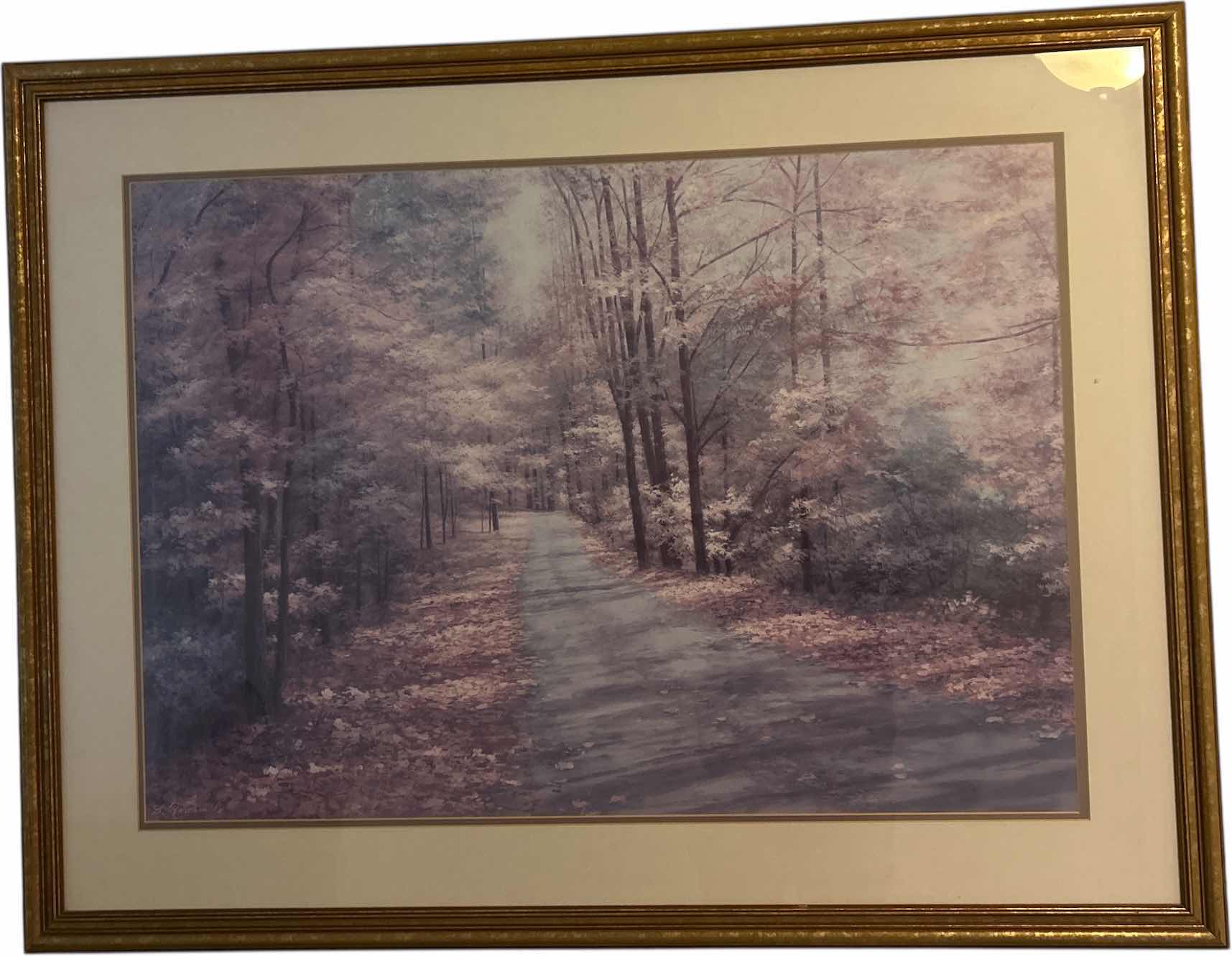 Photo 1 of GOLD FRAMED, “LANDSCAPE ARTWORK 42 1/2“ x H32 1/2“