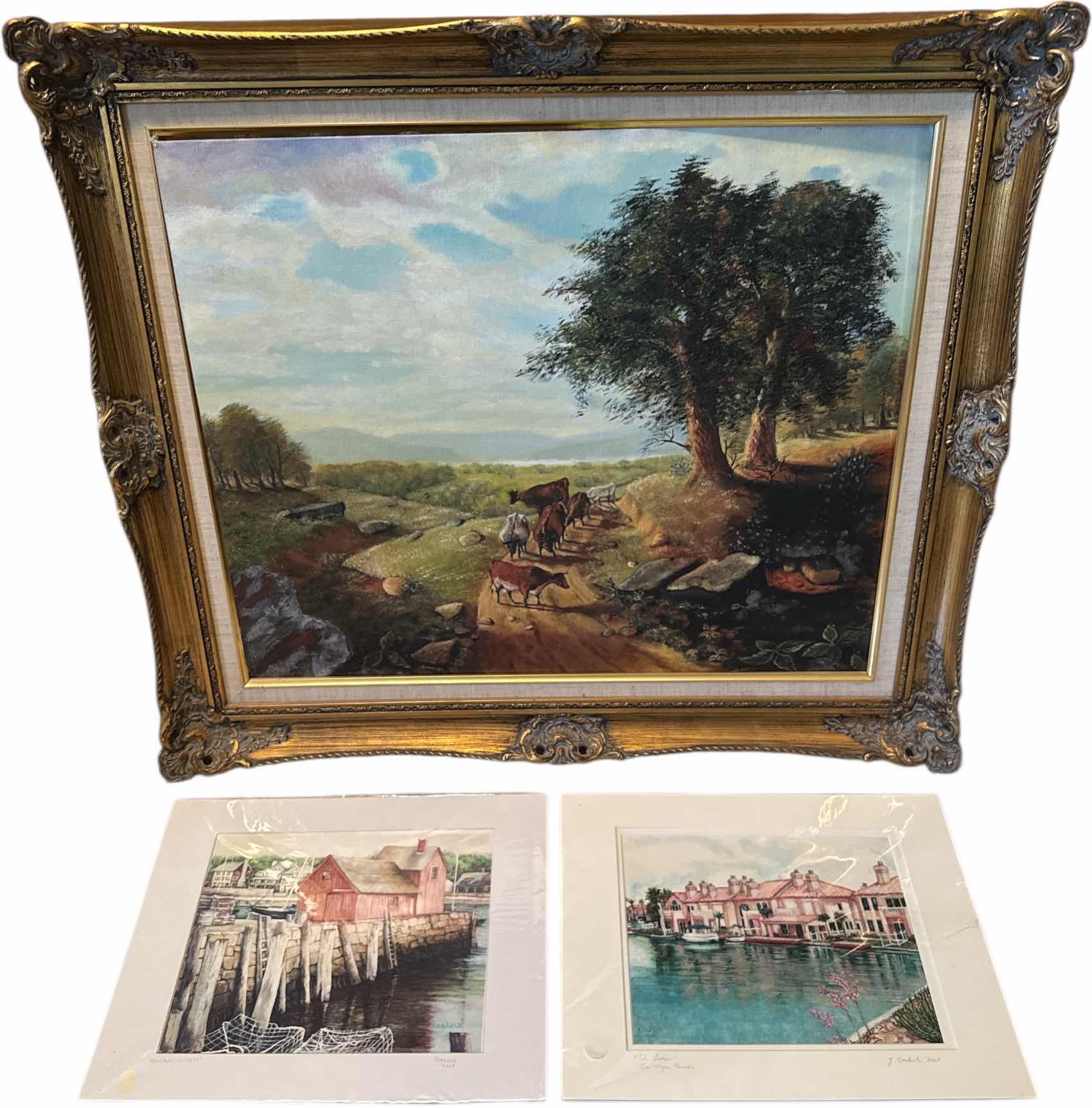 Photo 1 of 3- VINTAGE WOOD FRAMED ART PRINT SCENIC LANDSCAPE AND 2- KOELSCH SIGNED ART PRINTS 2003

FRAMED ART 
W30” X L26”

$161