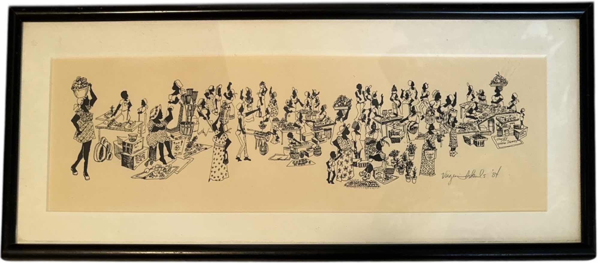 Photo 1 of 3- VINTAGE WOODEN FRAMED AFRICAN ARTWORK

W12” X L24”
AND SMALLER