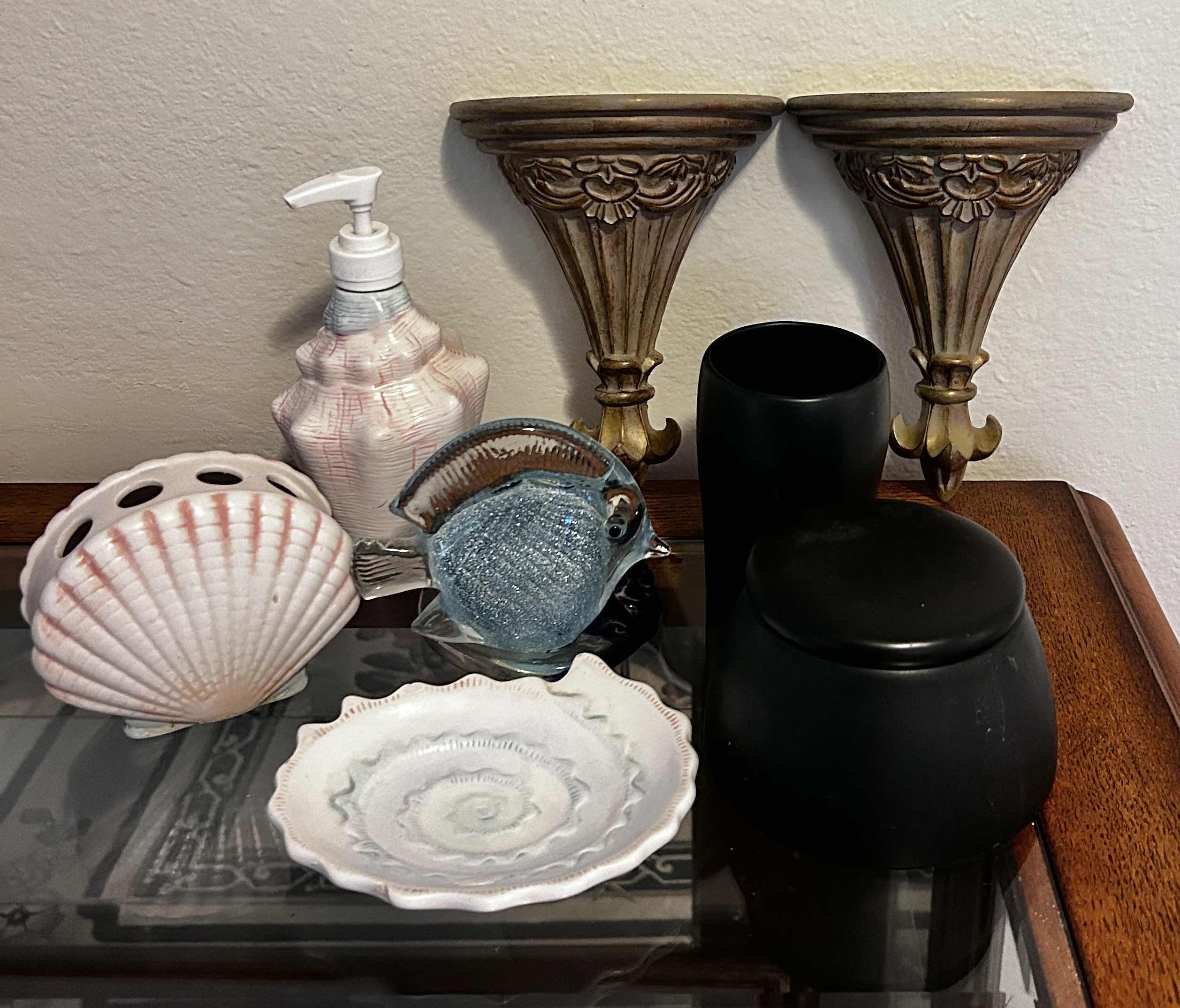 Photo 1 of BATHROOM ACCESSORIES AND 2 WALL SHELVES