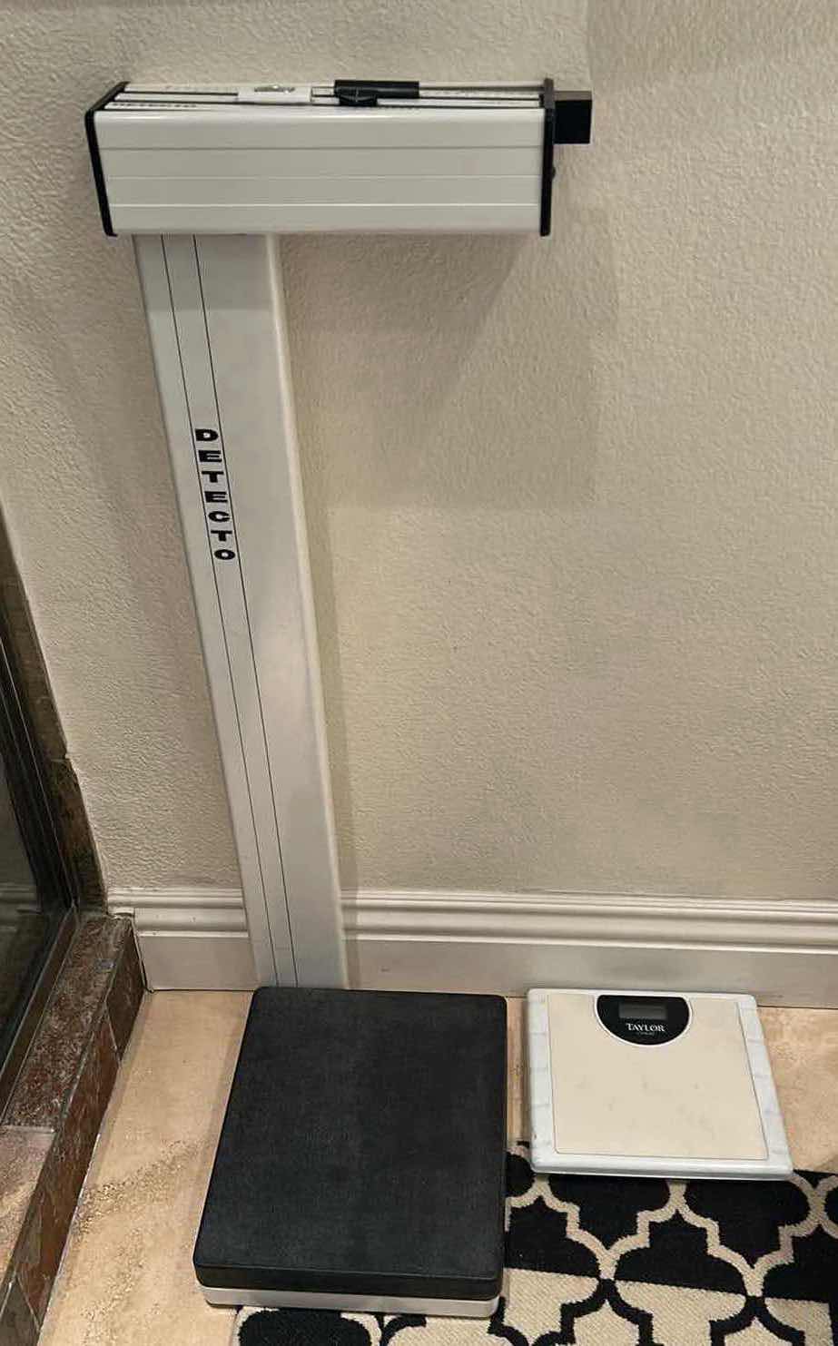 Photo 1 of DETECTO PHYSICIANS SCALE W HEIGHT ROD AND TAYLOR BATHROOM SCALE