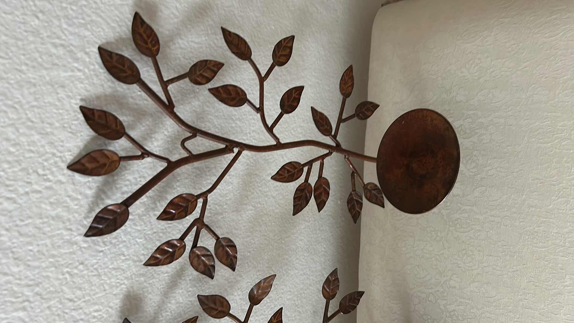 Photo 1 of 2- METAL TREE WALL SCONCES H 10"