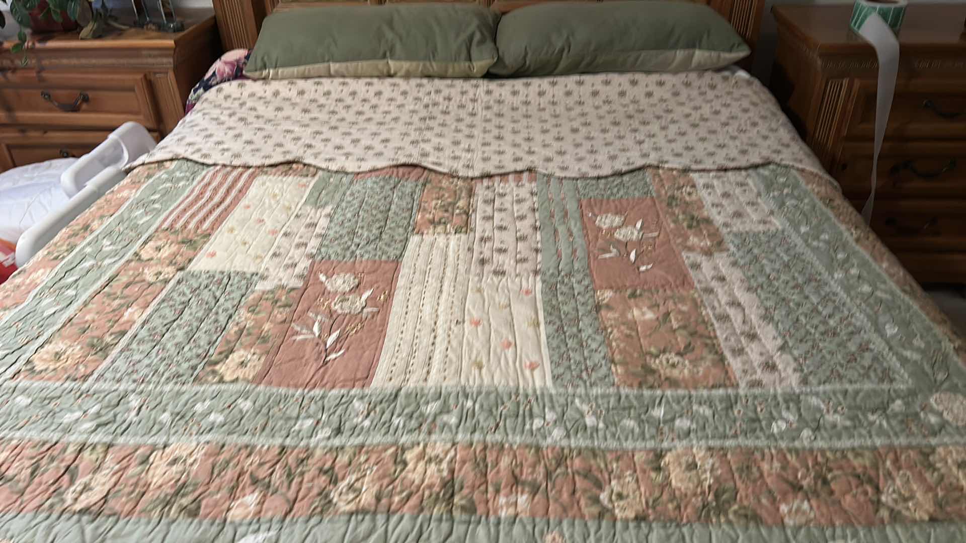 Photo 1 of QUEEN SIZE QUILT AND TWO PILLOWS