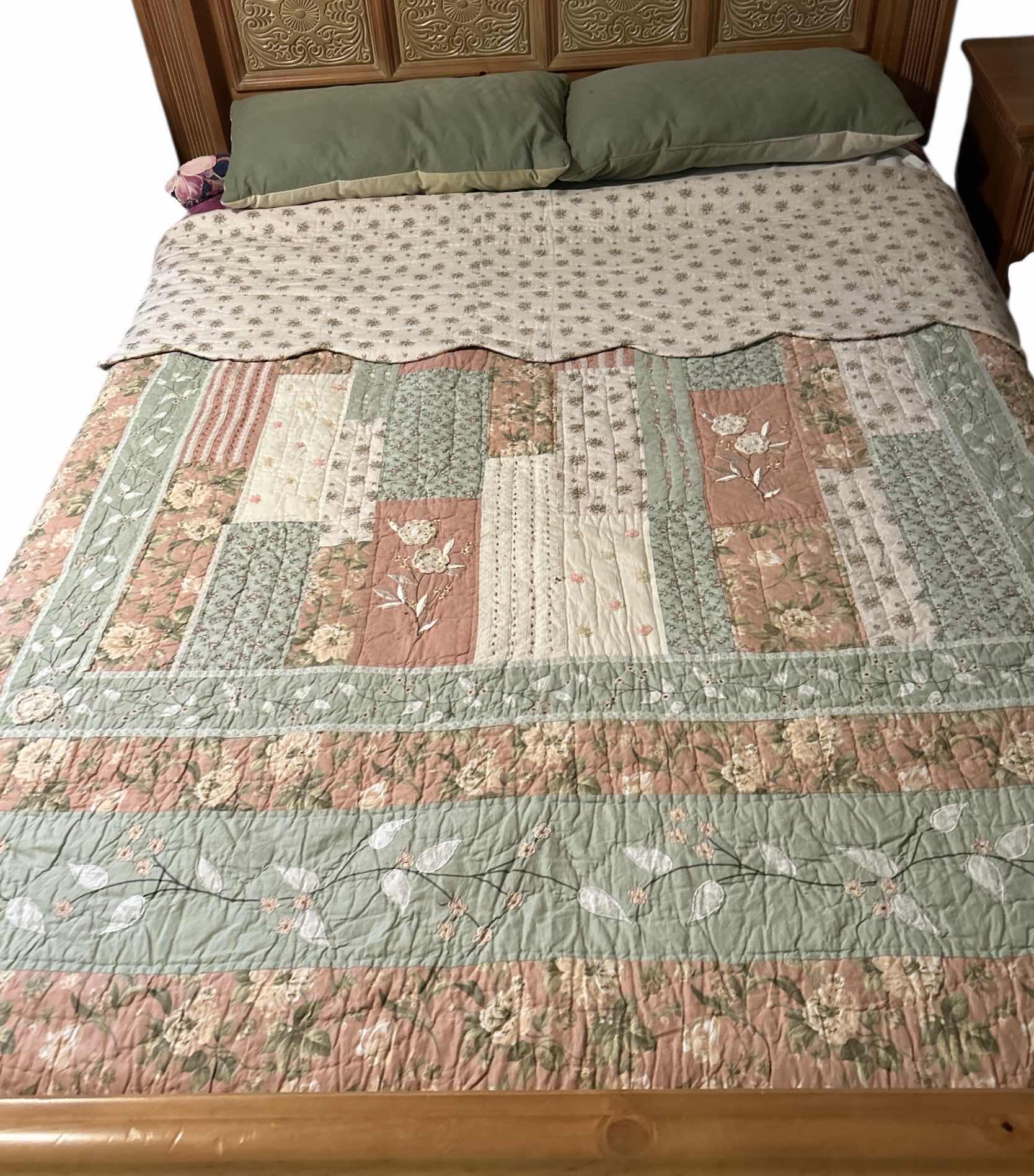 Photo 1 of QUEEN SIZE QUILT AND TWO PILLOWS