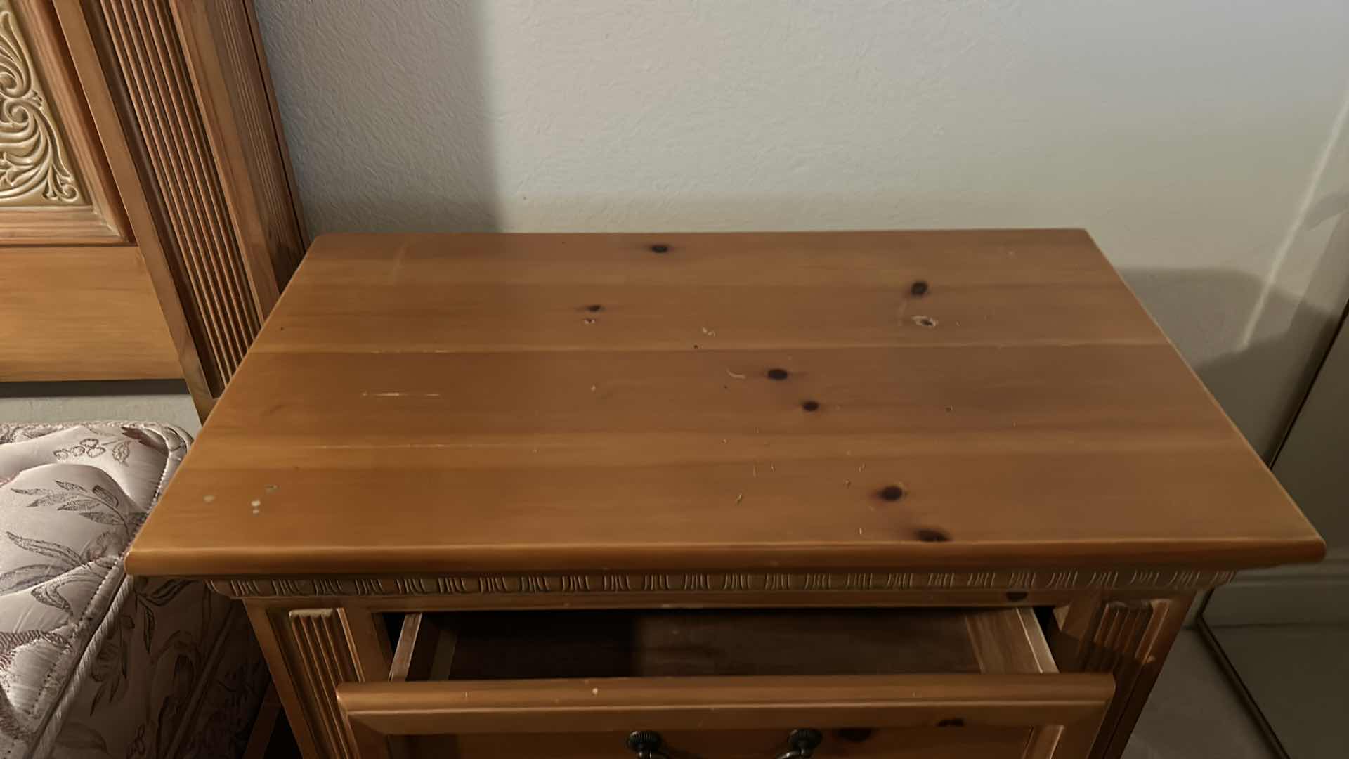 Photo 1 of 3 DRAWER KNOTTY PINE NIGHTSTAND 30” x 17” x H30 1/2”