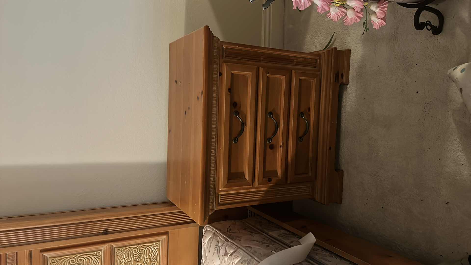 Photo 2 of 3 DRAWER KNOTTY PINE NIGHTSTAND 30” x 17” x H30 1/2”