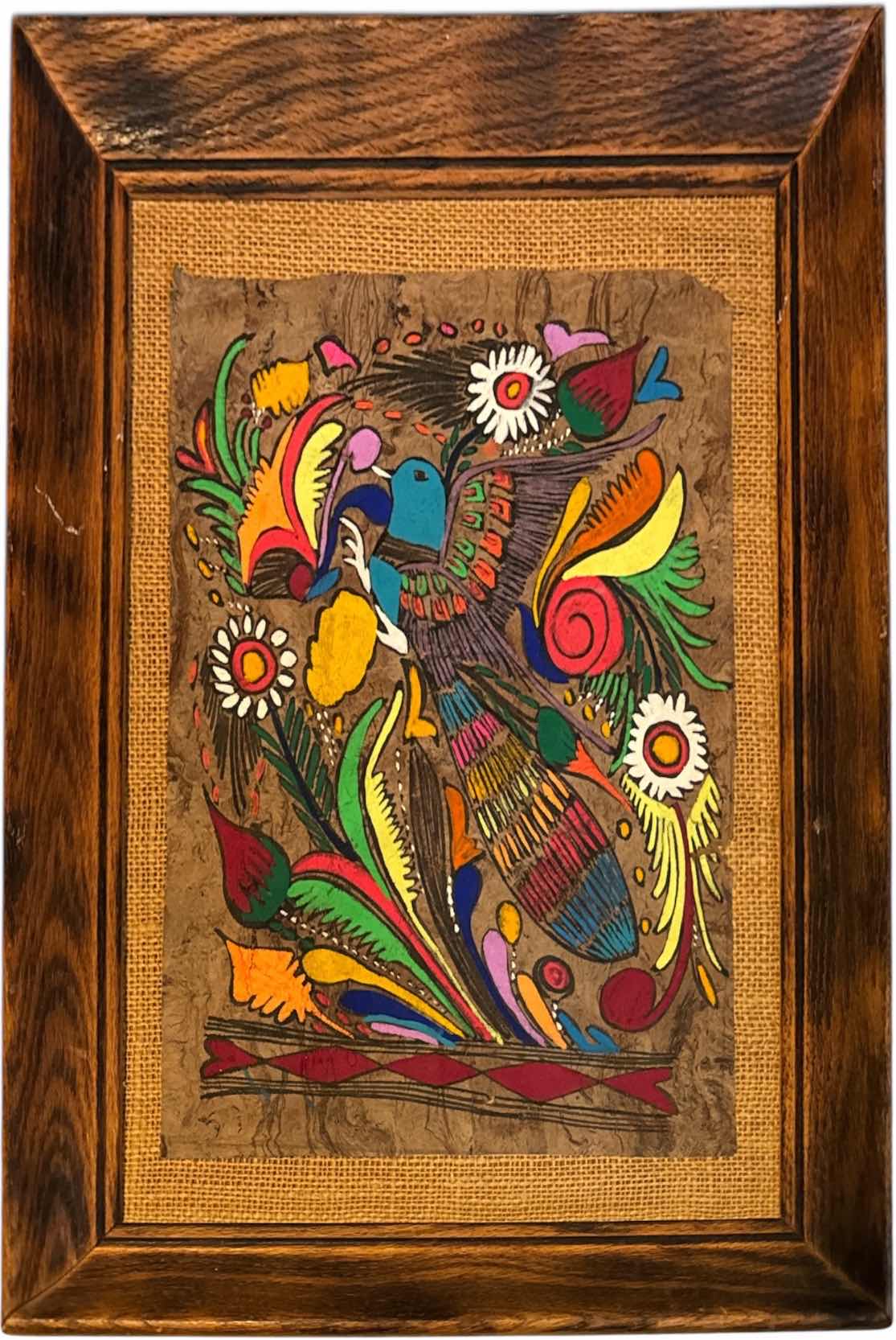 Photo 1 of 3- VINTAGE WOOD FRAMED ARTWORK FEATURING BIRDS
W14” X L17” 
AND SMALLER