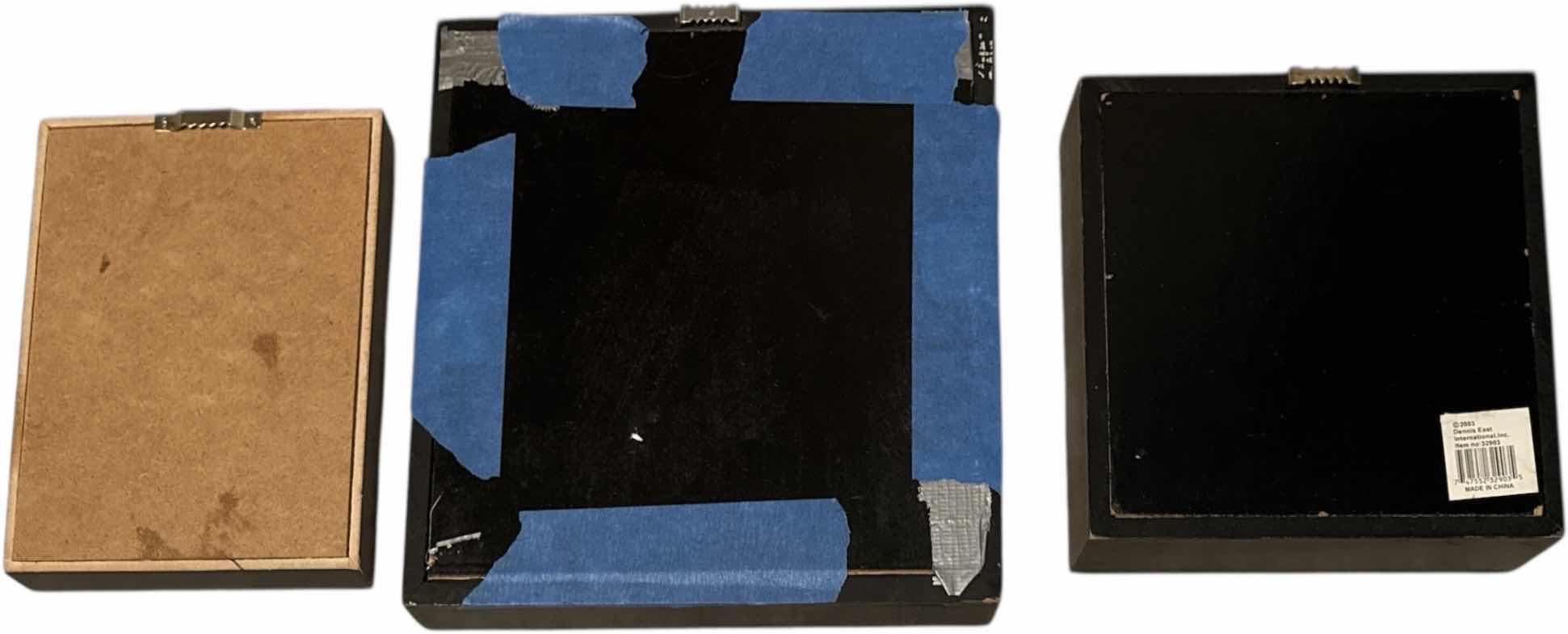 Photo 4 of 3- VINTAGE ASIAN WOODEN FRAMED ARTWORK

W9” X L9” 
AND SMALLER

$140