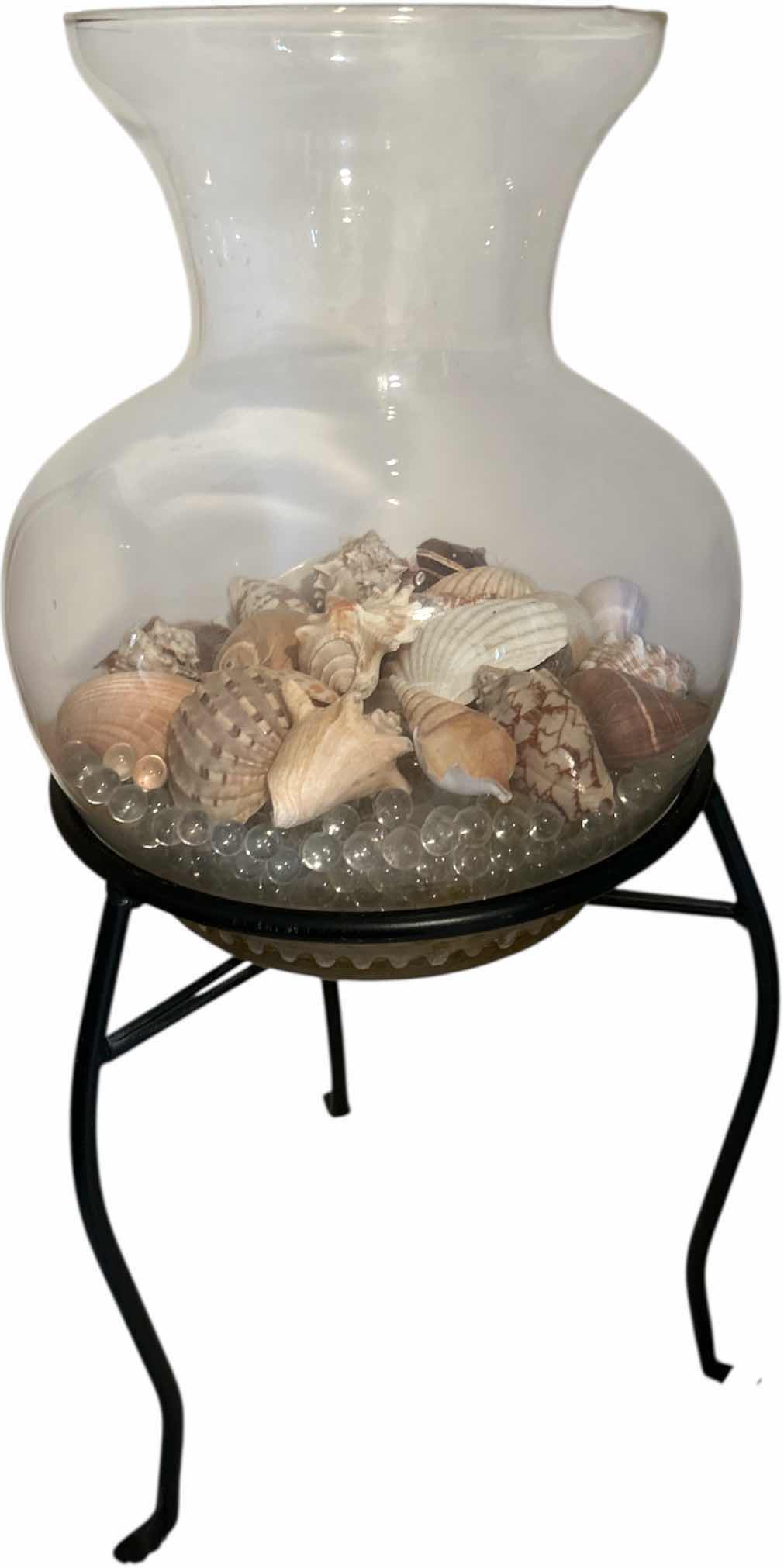 Photo 1 of GLASS BOWL WITH METAL STAND H27”