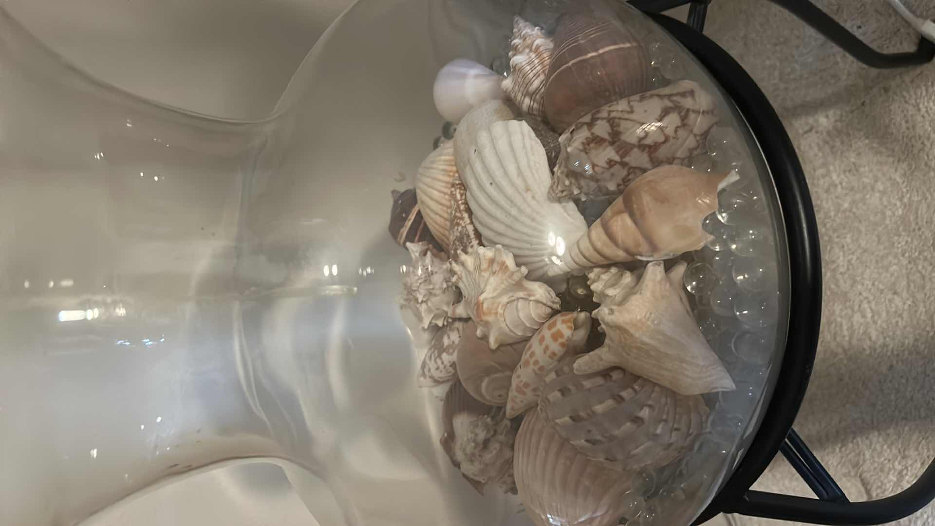 Photo 1 of GLASS BOWL WITH METAL STAND H27”