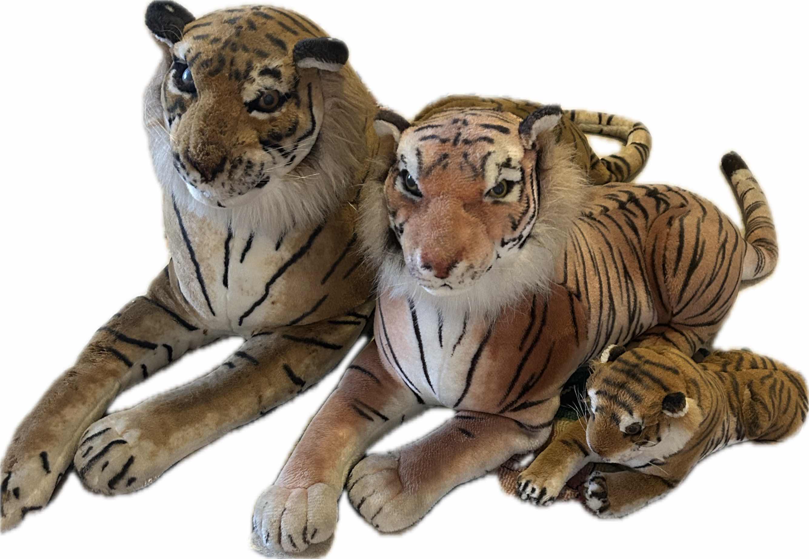 Photo 1 of 3- PLUSH TIGERS 30" 27" 16"