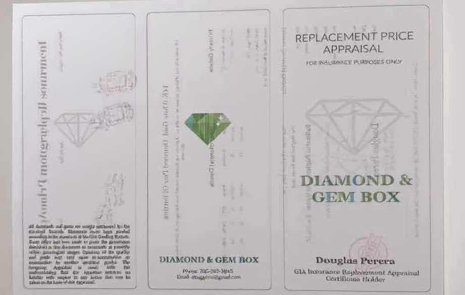 Photo 1 of 18K WHITE GOLD W .54 ctw DIAMOND RING TTL GRAMS 3.77 W INSURANCE APPRAISAL ITEM # 2004 