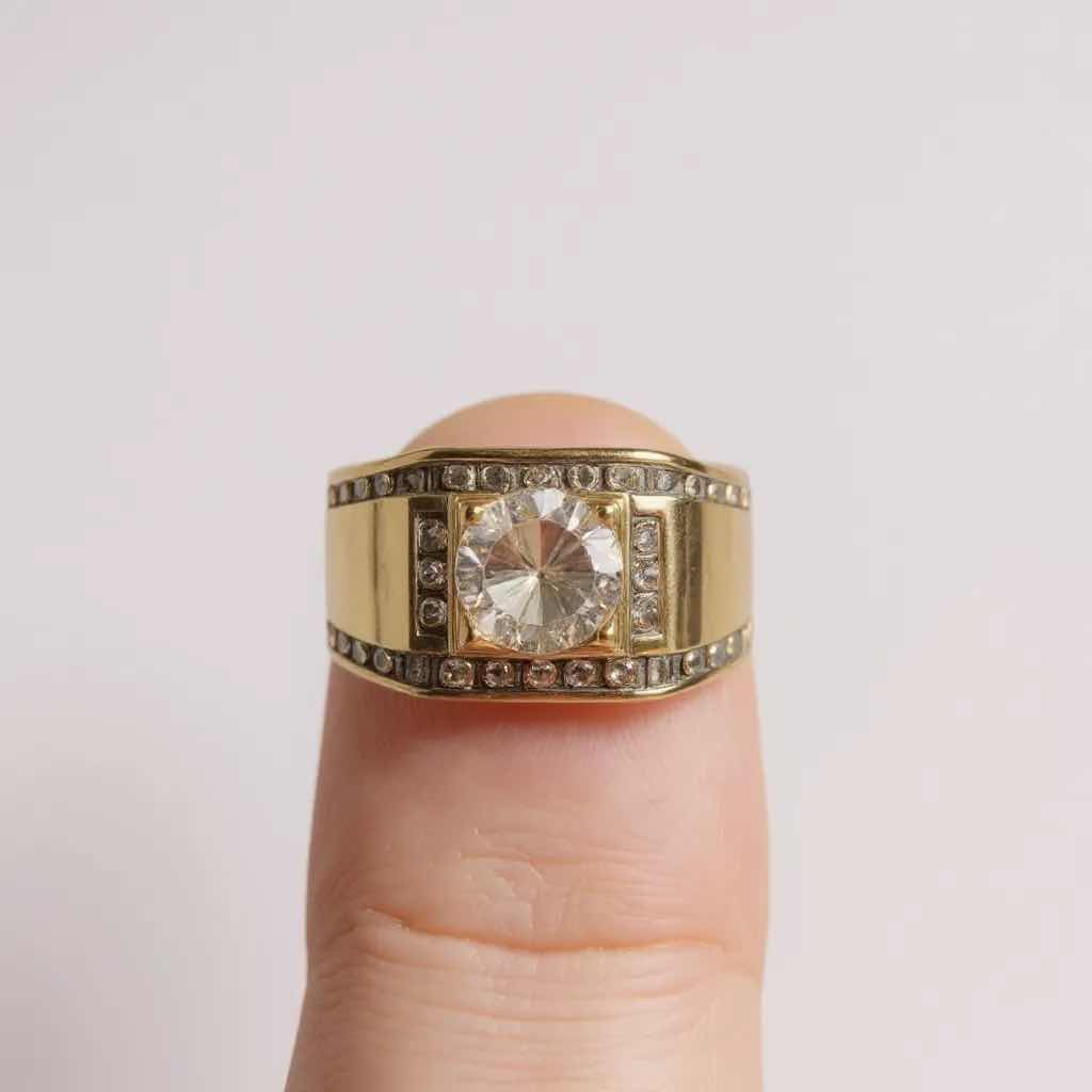 Photo 1 of 18K YELLOW GOLD W 0.70 ctw DIAMOND RING (SIZE 8.25) TTL GRAMS 11.90 W INSURANCE APPRAISAL ITEM # 2006 