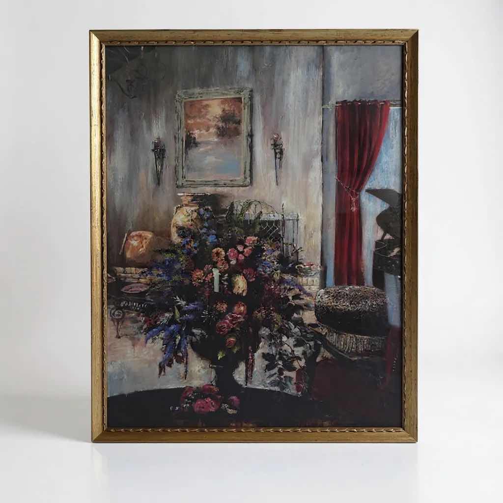 Photo 1 of GOLD FRAMED CANVAS PRINT "II MONTAGGIOBELLO " BY DENNIS CARNEY 26" X 33"