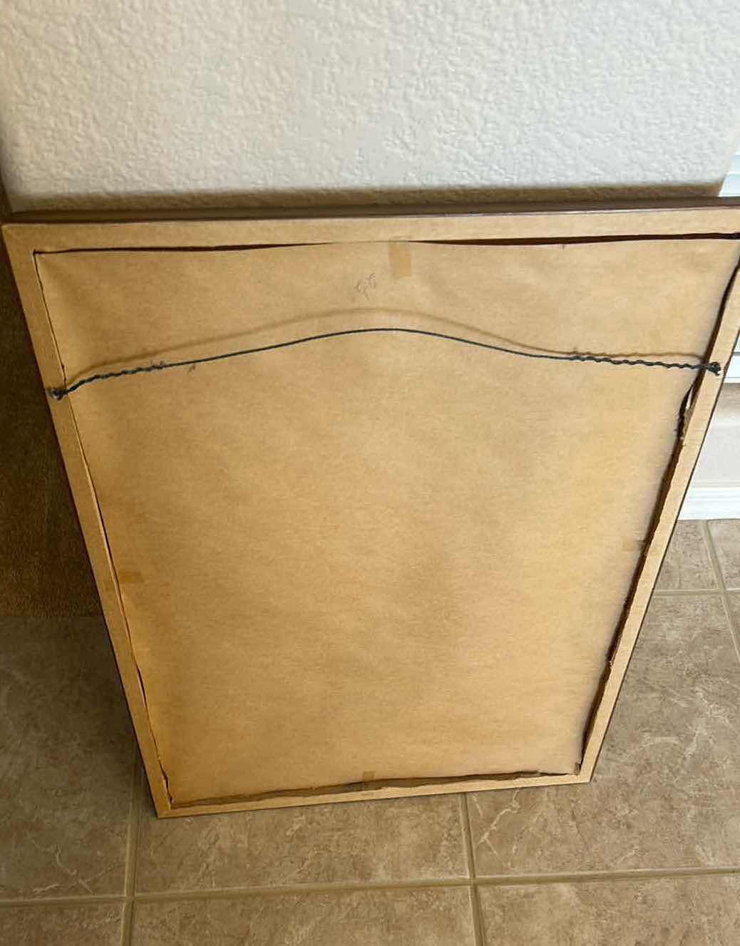 Photo 4 of WOOD FRAMED WATERCOLOR "FISHERMAN " SIGNED BY T. TOMIYA 18" X 24"