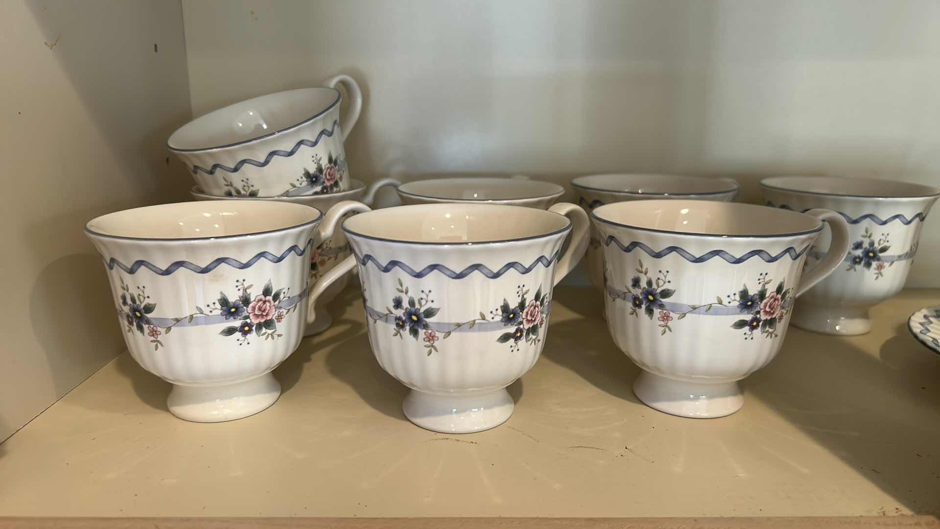 Photo 1 of CONTENTS OF SHELF MIKASA CLASSIC ELEGANCE  22 PCS. COFFEE CUPS W SAUCER