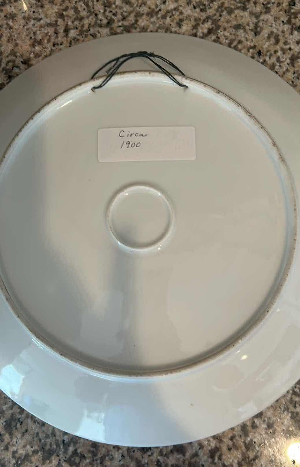 Photo 1 of VINTAGE CIRCA 1900 WALL PLATE SIGNED DANILO W 12"