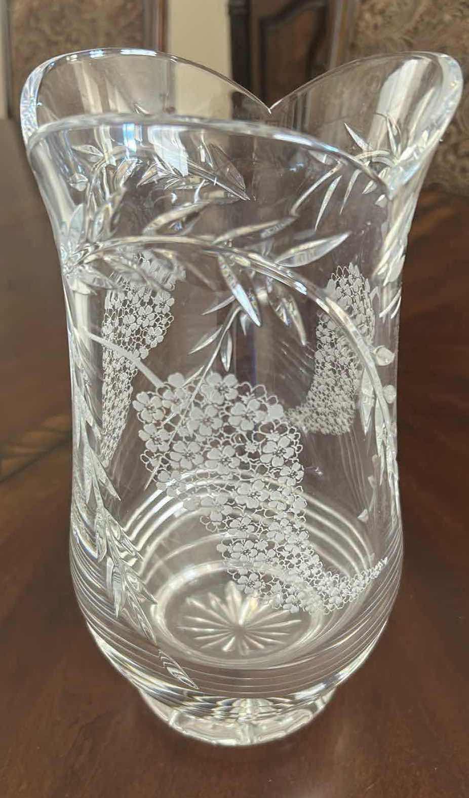 Photo 1 of WATERFORD CRYSTAL WISTERIA  VASE H 11"