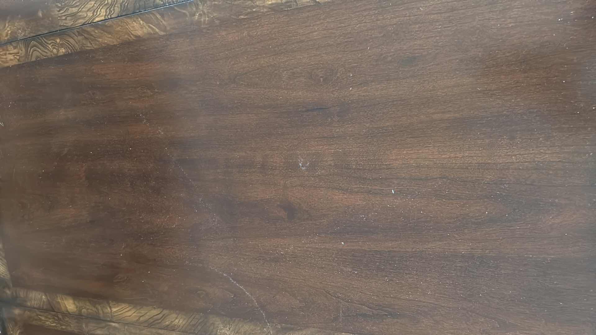 Photo 1 of REGENCY STYLE MAHOGANY CARVED DOUBLE PEDESTAL EXTENSION DINING TABLE 51" X 98" CHAIRS SOLD SEPARATELY 