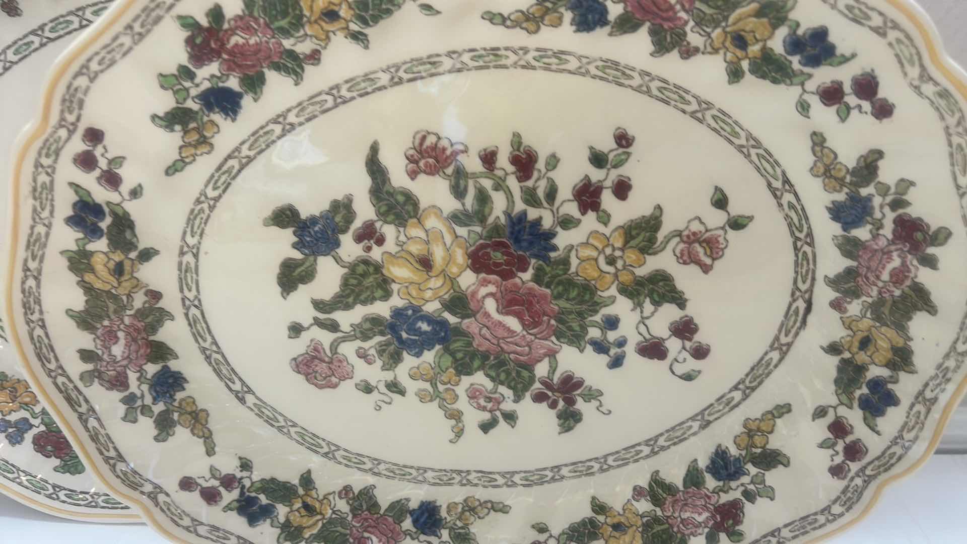 Photo 1 of 2 - ROYAL DOULTON “THE CAVENDISH” PLATTERS LARGEST 15.5”