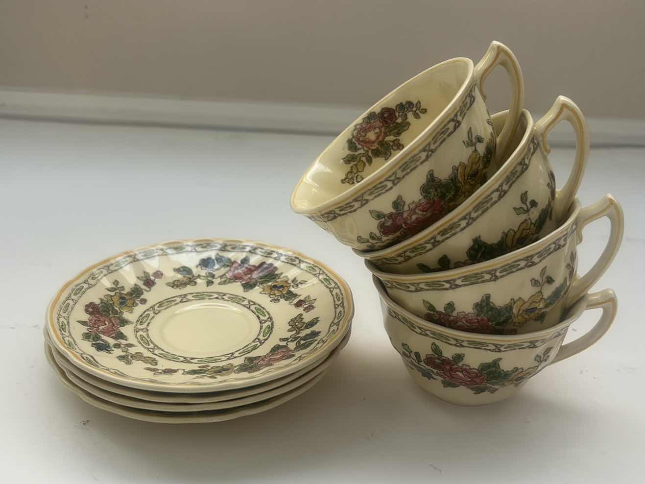Photo 1 of 4- ROYAL DOULTON, THE CAVENDISH CUPS AND SAUCERS