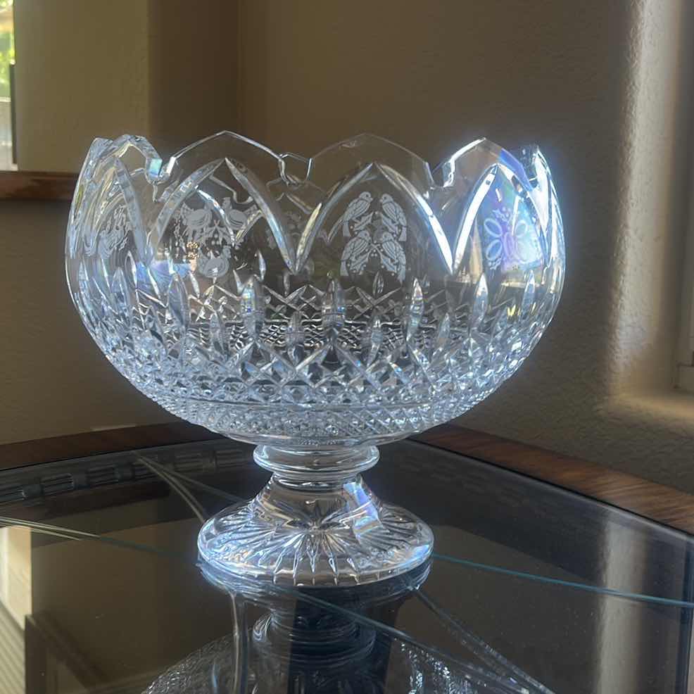 Photo 1 of 12 DAYS PUNCH BOWL, CUT AND ETCHED CRYSTAL MADE IN IRELAND $2500 12” X H10”