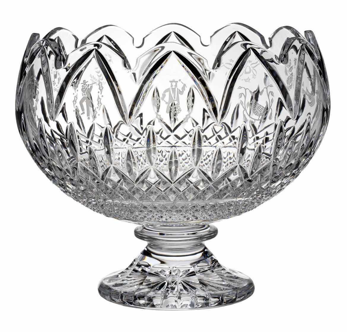 Photo 1 of 12 DAYS PUNCH BOWL, CUT AND ETCHED CRYSTAL MADE IN IRELAND $2500 12” X H10”