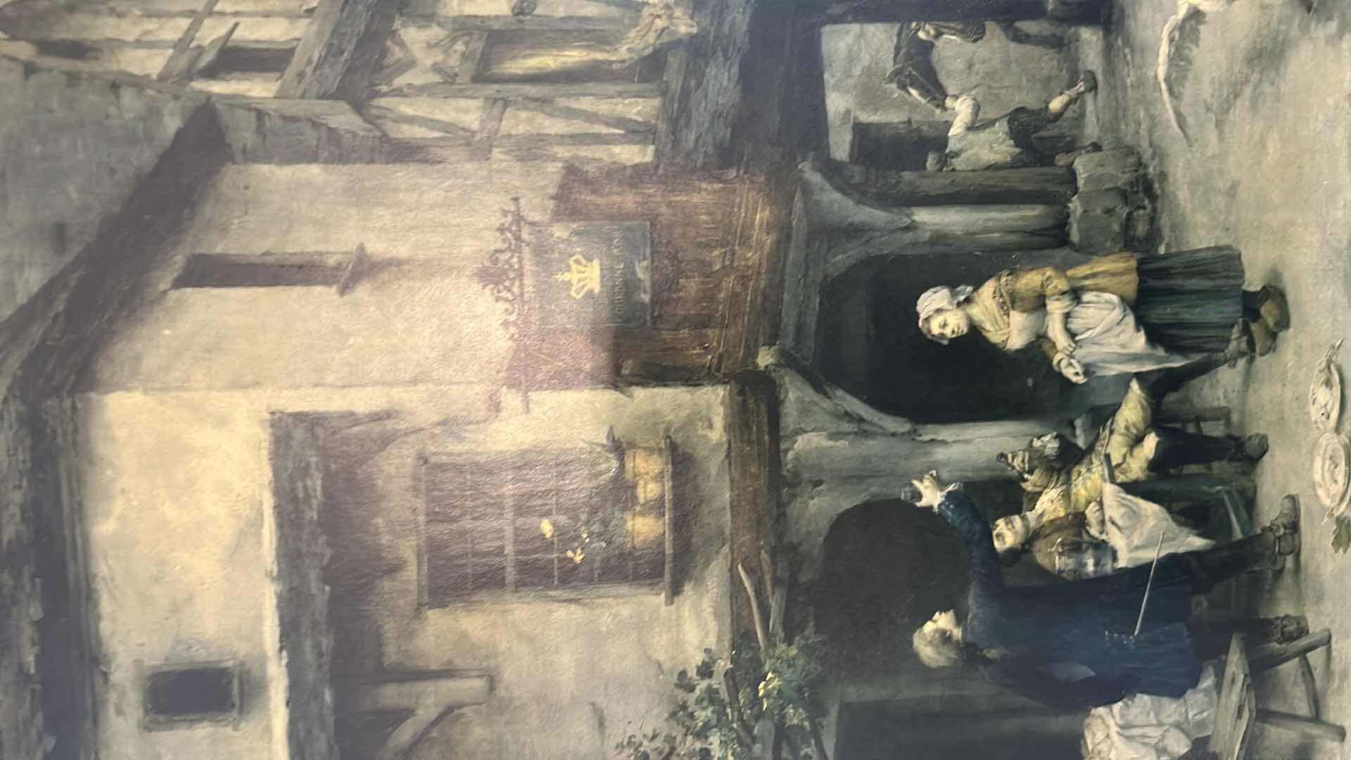 Photo 1 of GOLD FRAMED PRINT "THE TOAST"  BY PIERRE OUTIN 24" X 28"