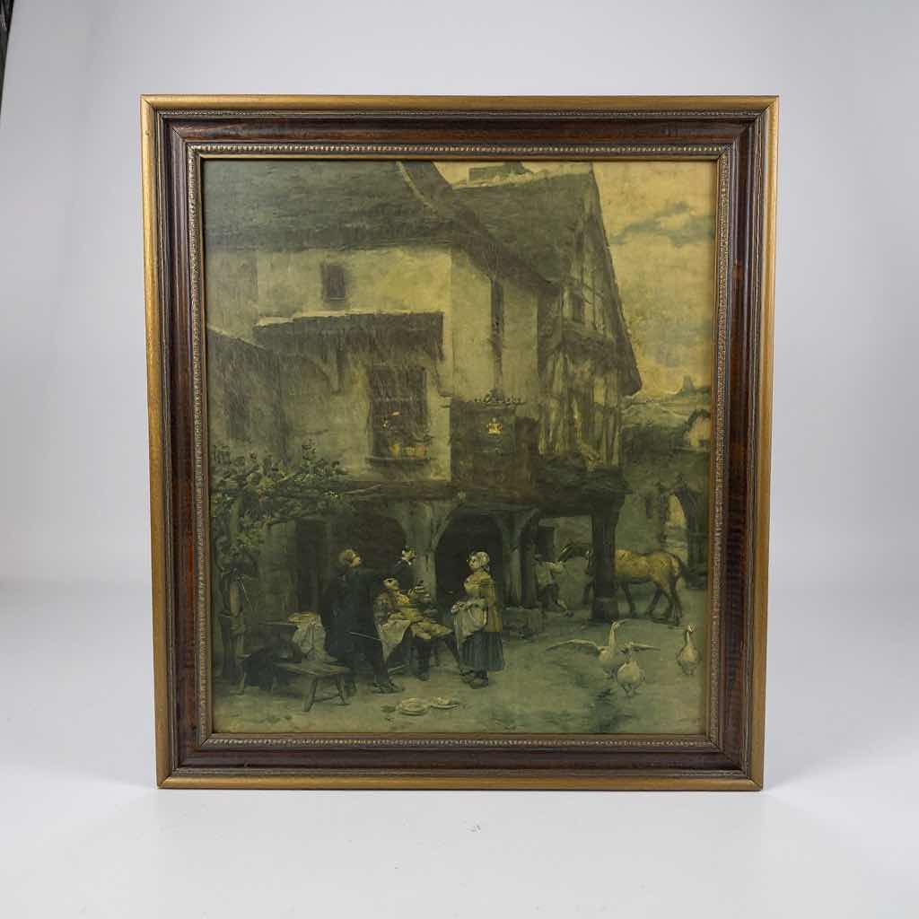 Photo 1 of GOLD FRAMED PRINT "THE TOAST"  BY PIERRE OUTIN 24" X 28"