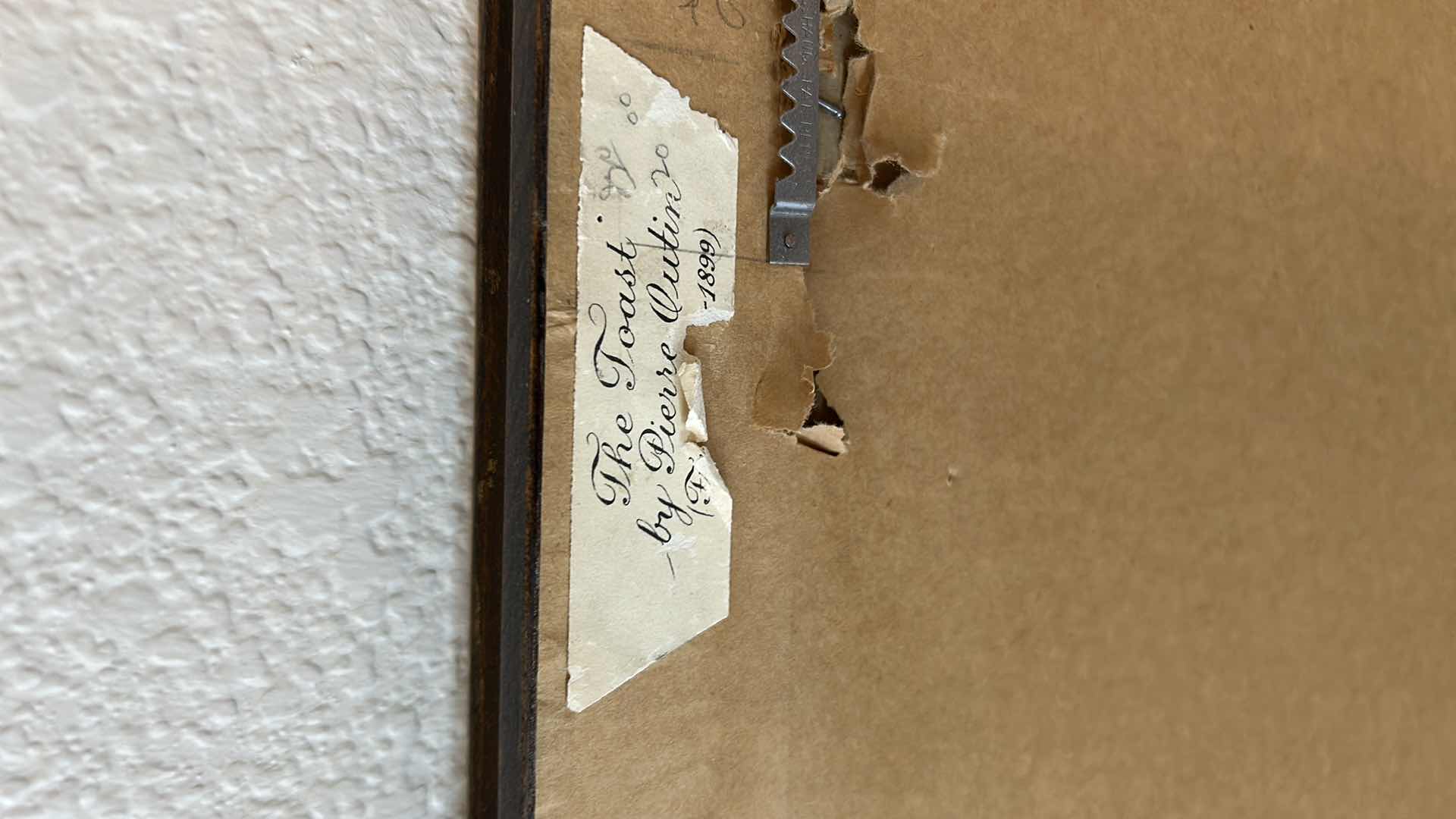 Photo 1 of GOLD FRAMED PRINT "THE TOAST"  BY PIERRE OUTIN 24" X 28"