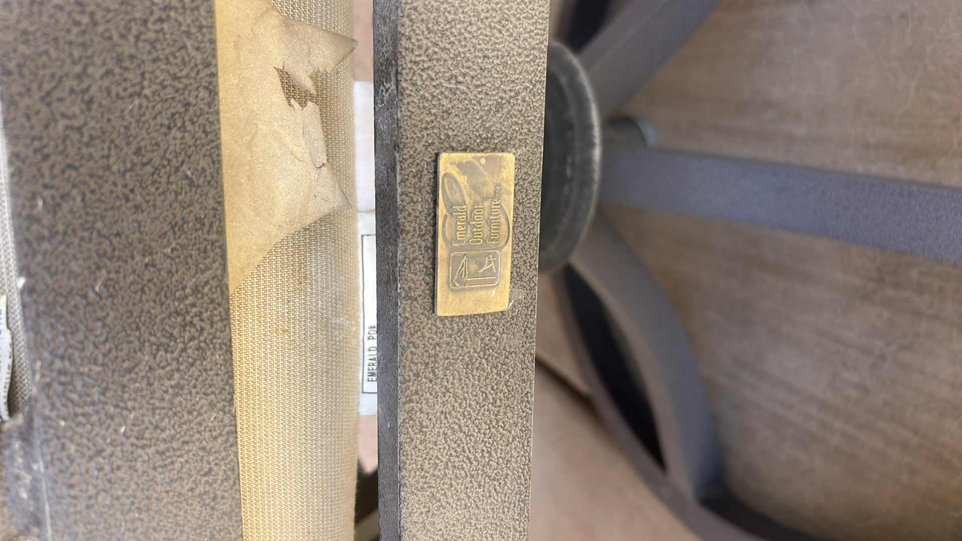 Photo 1 of EMERALD OUTDOOR FURNITURE SWIVEL METAL PATIO CHAIR WITH CUSHION 26“ x 30“ x H44“