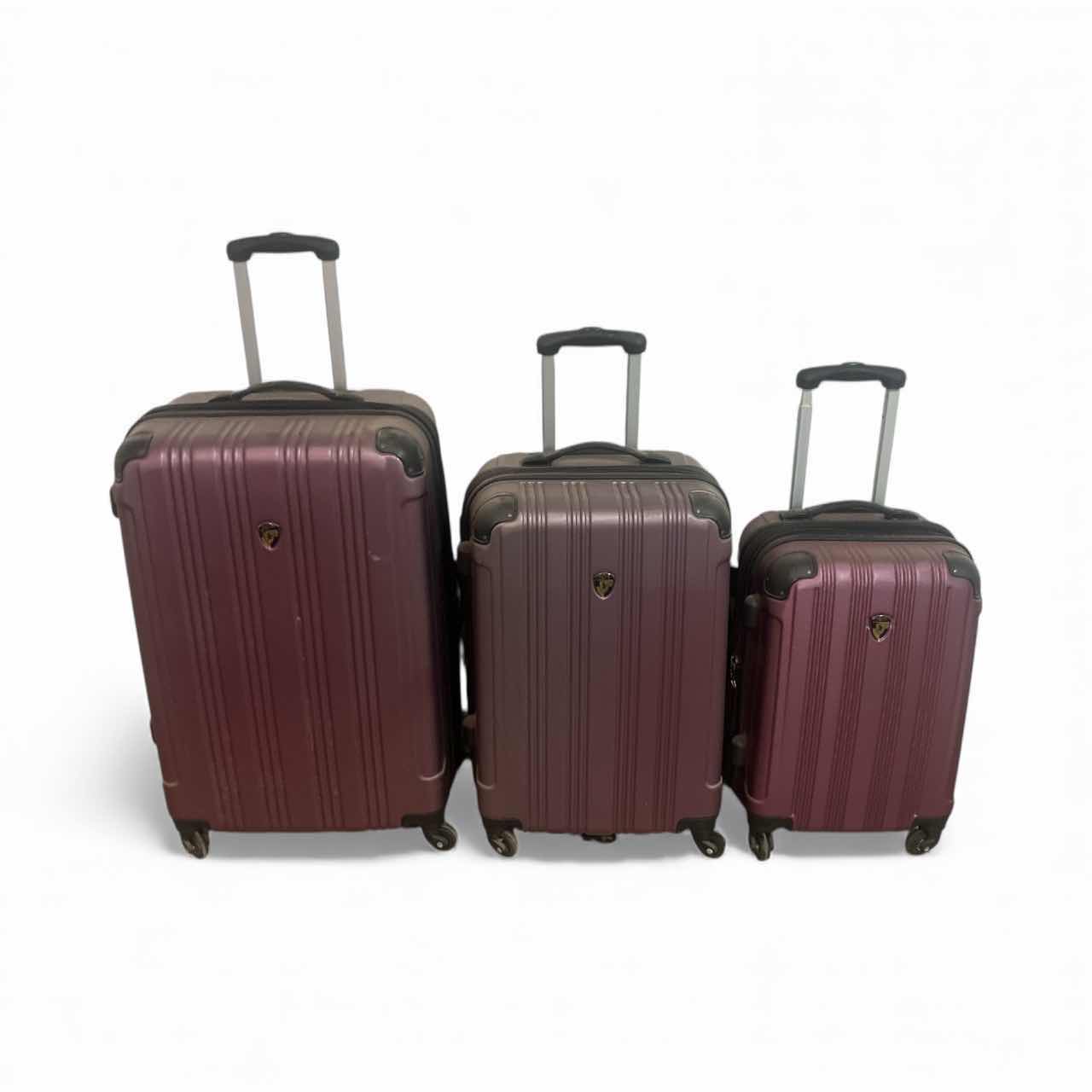 Photo 1 of 3 PCS PURPLE LUGGAGE SET