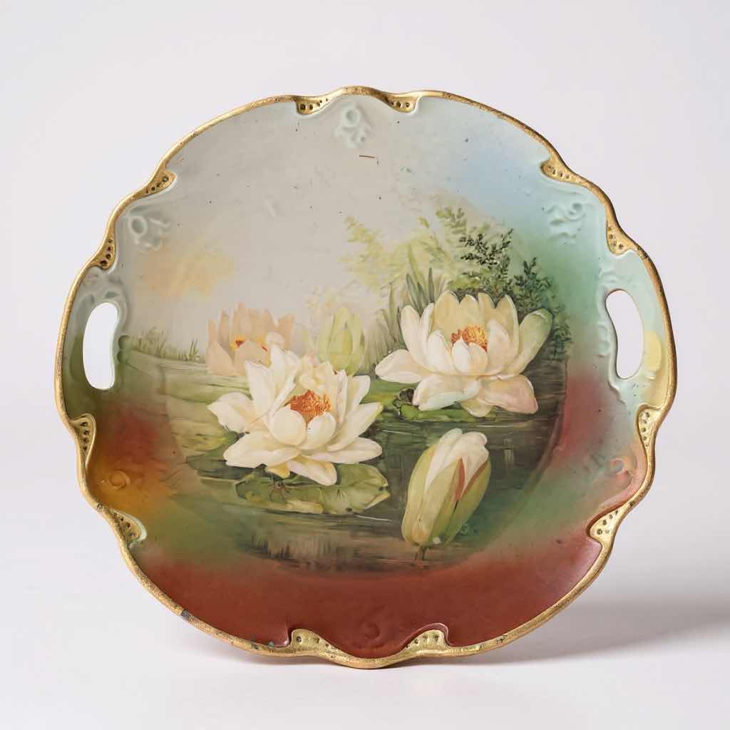 Photo 1 of ANTIQUE GERMANY THREE CROWN CHINA PLATE W 10"