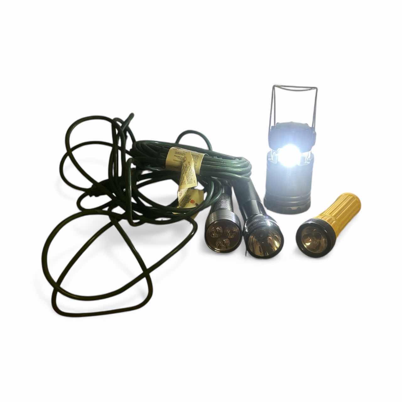 Photo 1 of FLASHLIGHTS, LANTERN AND CORDS
