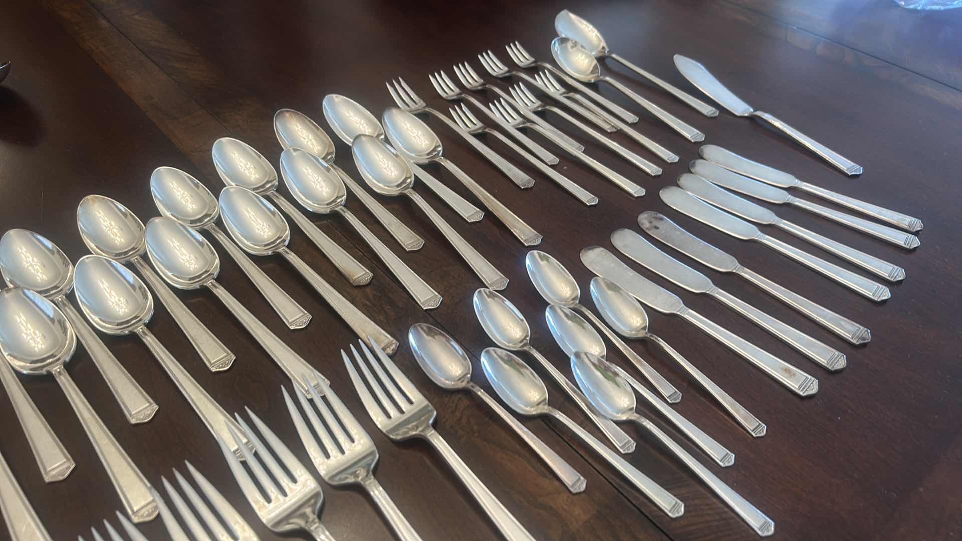 Photo 1 of 73 PCS 1847 ROGERS BROS SILVER PLATED DINING UTENSILS