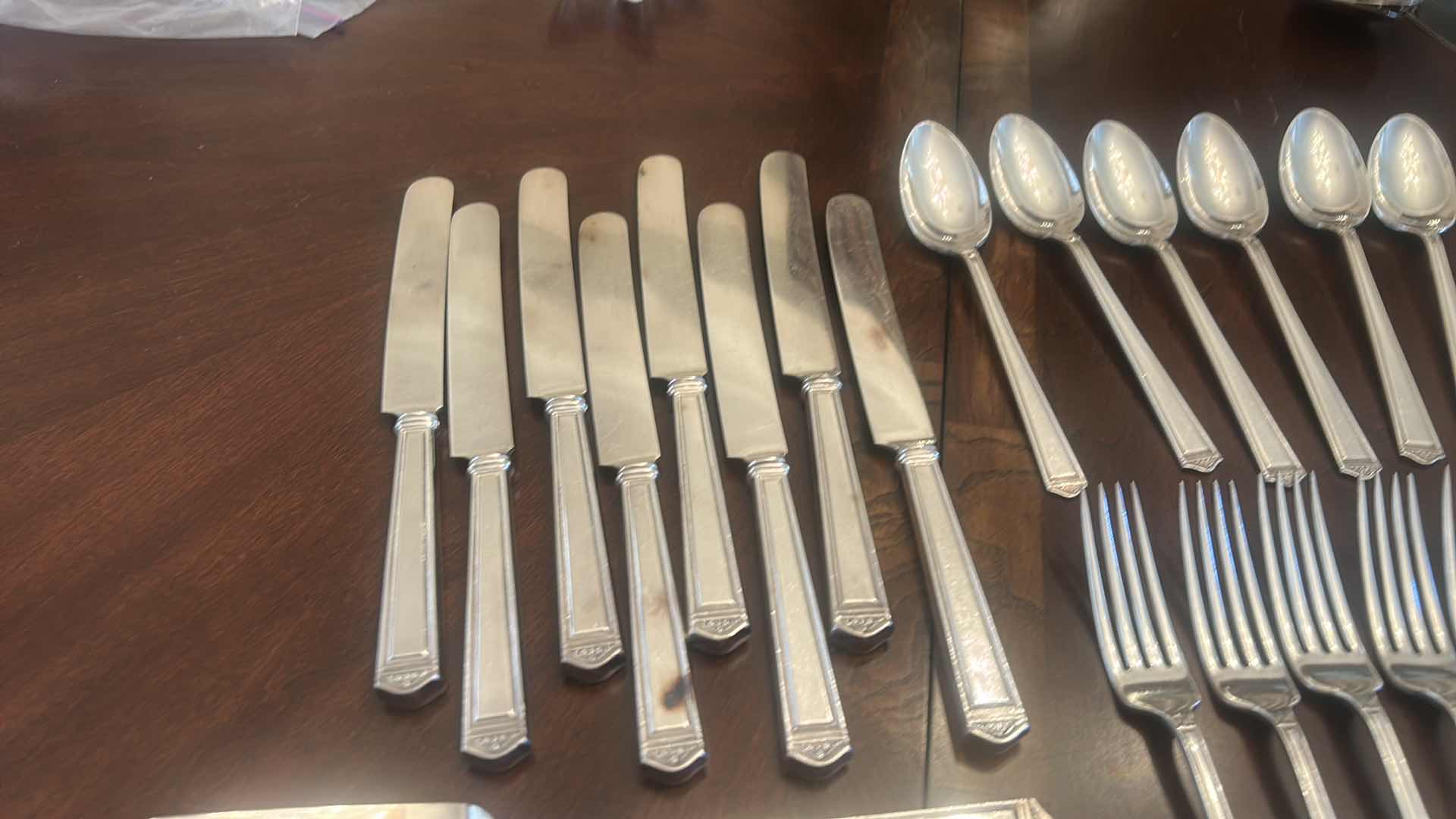 Photo 1 of 73 PCS 1847 ROGERS BROS SILVER PLATED DINING UTENSILS