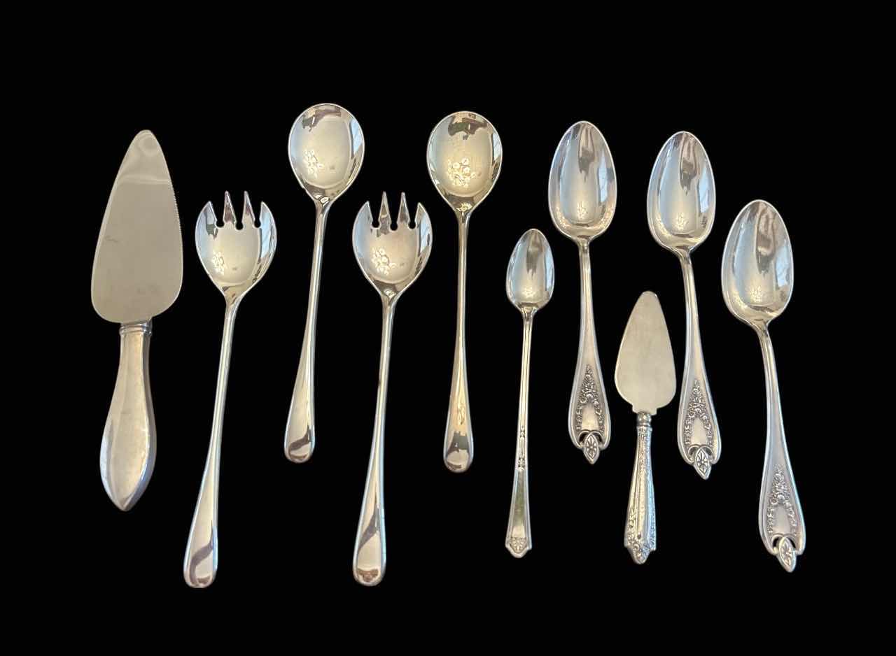 Photo 1 of 10 PCS SILVER PLATED SERVING UTENSILS