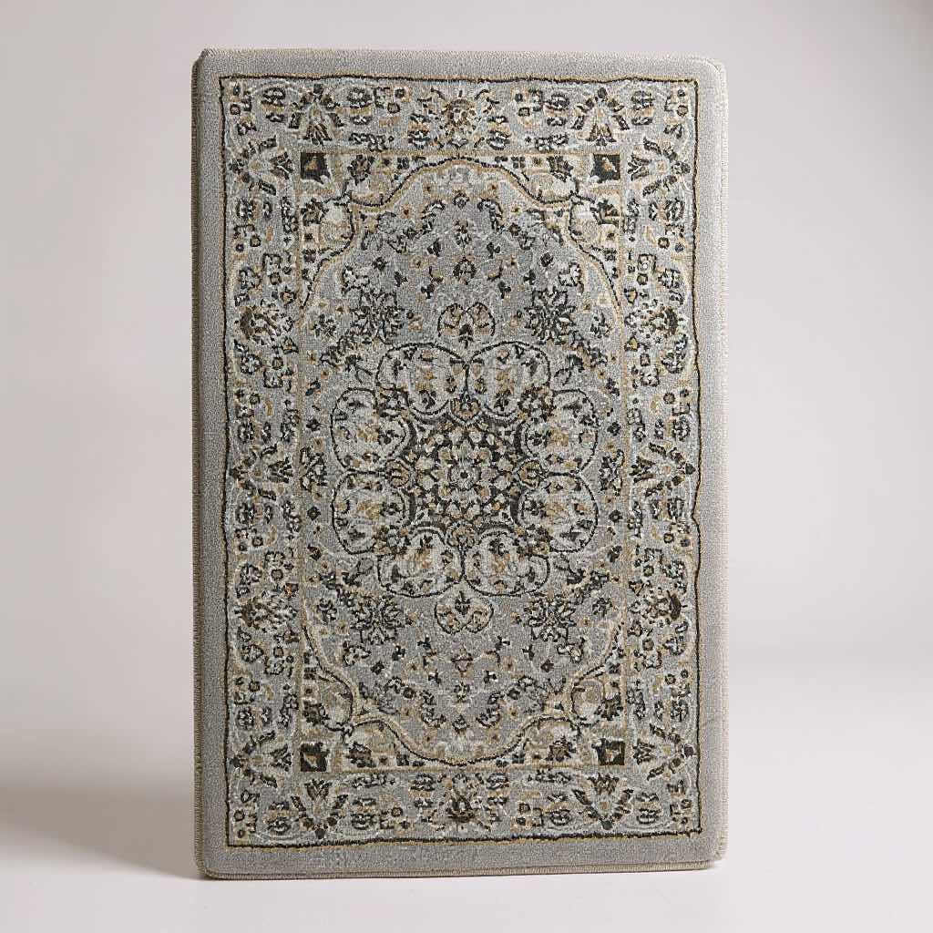 Photo 1 of TURKISH BAZAAR GREY TRADITIONAL FLORAL MEDALLION PATTERN AREA 128" X 94"