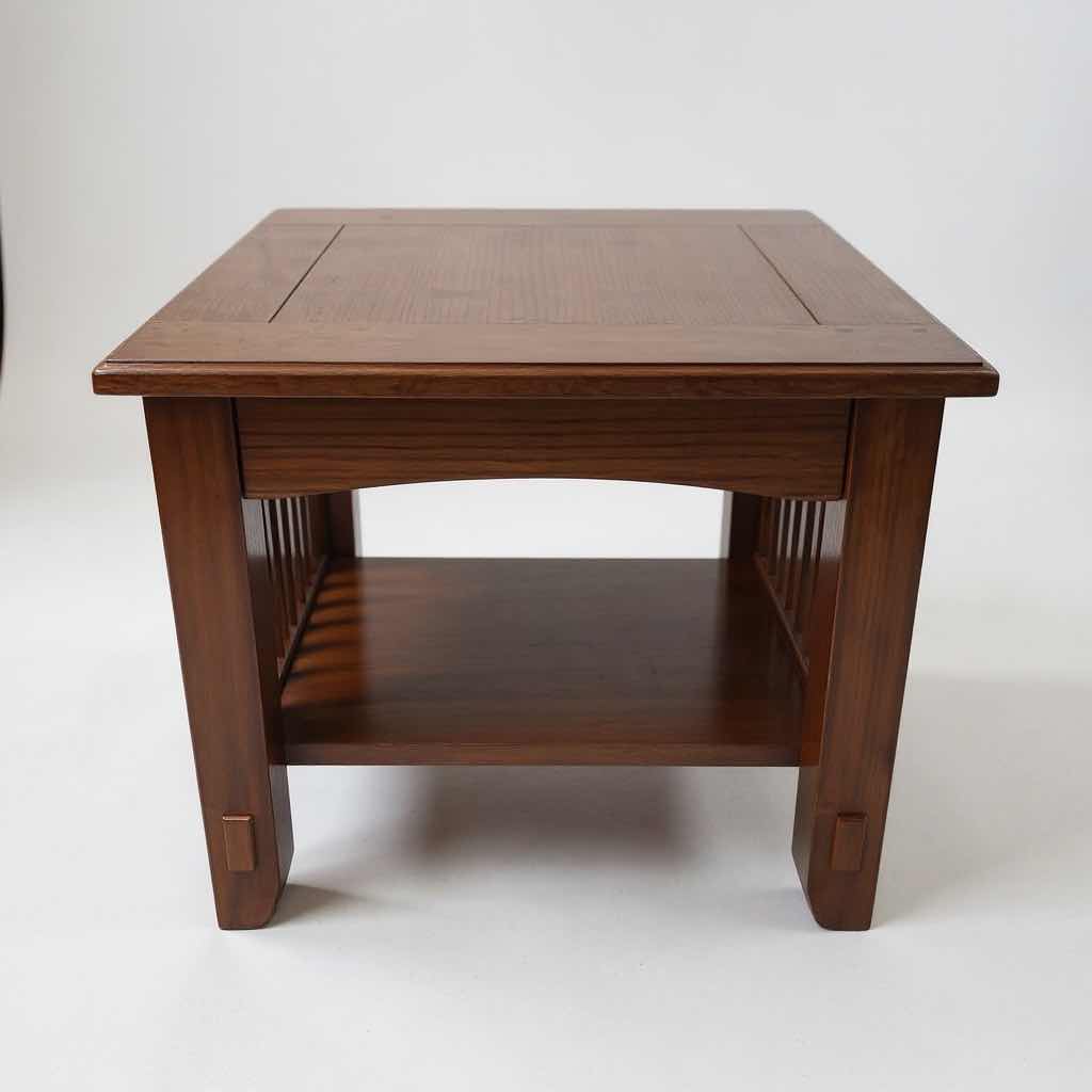 Photo 1 of RC WILLEY MISSION STYLE END TABLE W LOWER SHELF 24" X 27" H 24"