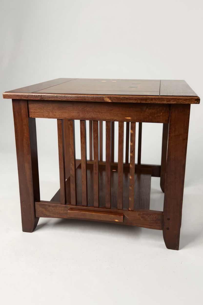 Photo 1 of RC WILLEY MISSION STYLE END TABLE W LOWER SHELF 24" X 27" H 24"