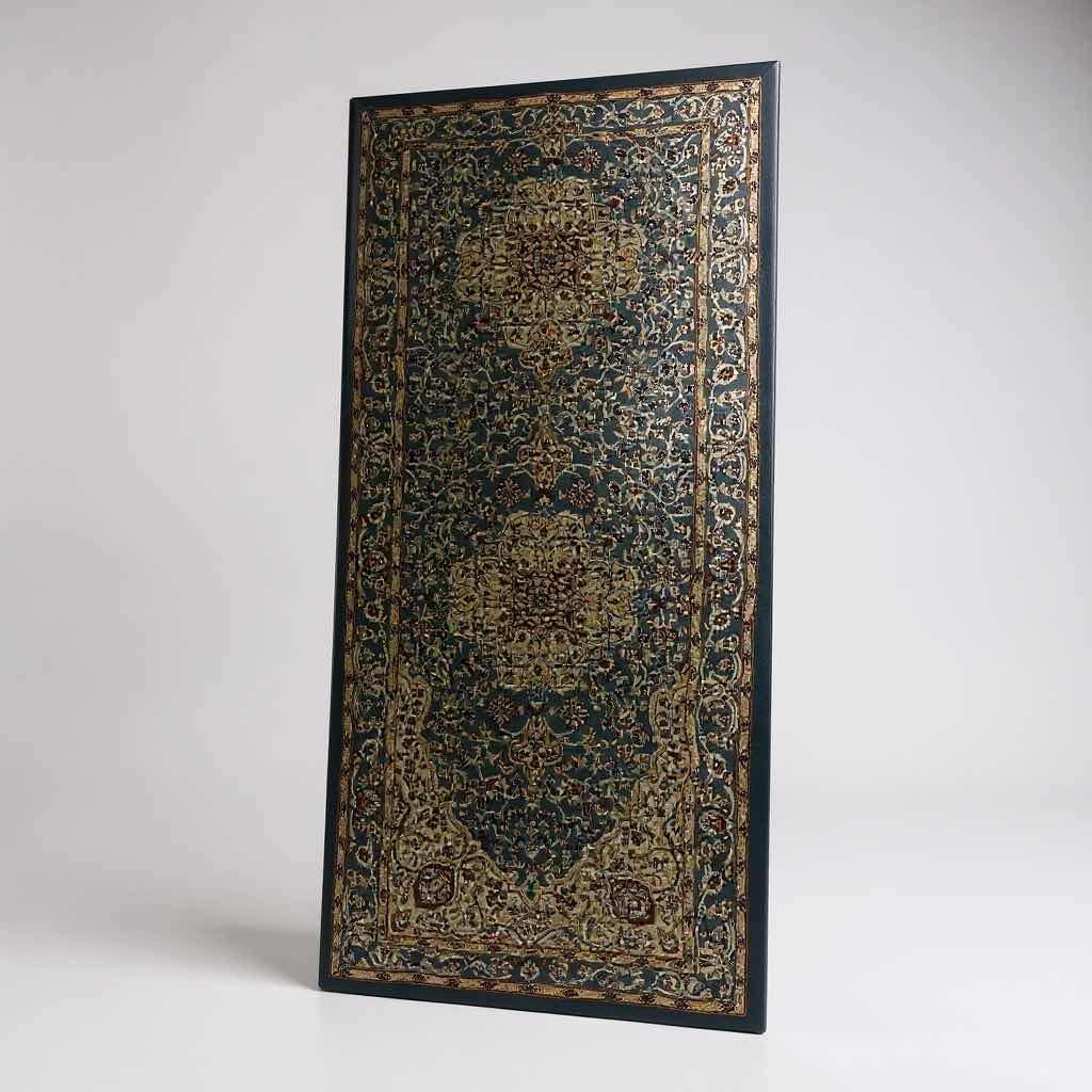 Photo 1 of TURKISH BAZAAR TRADITIONAL BLUE FLORAL RUNNER 120" X 30"