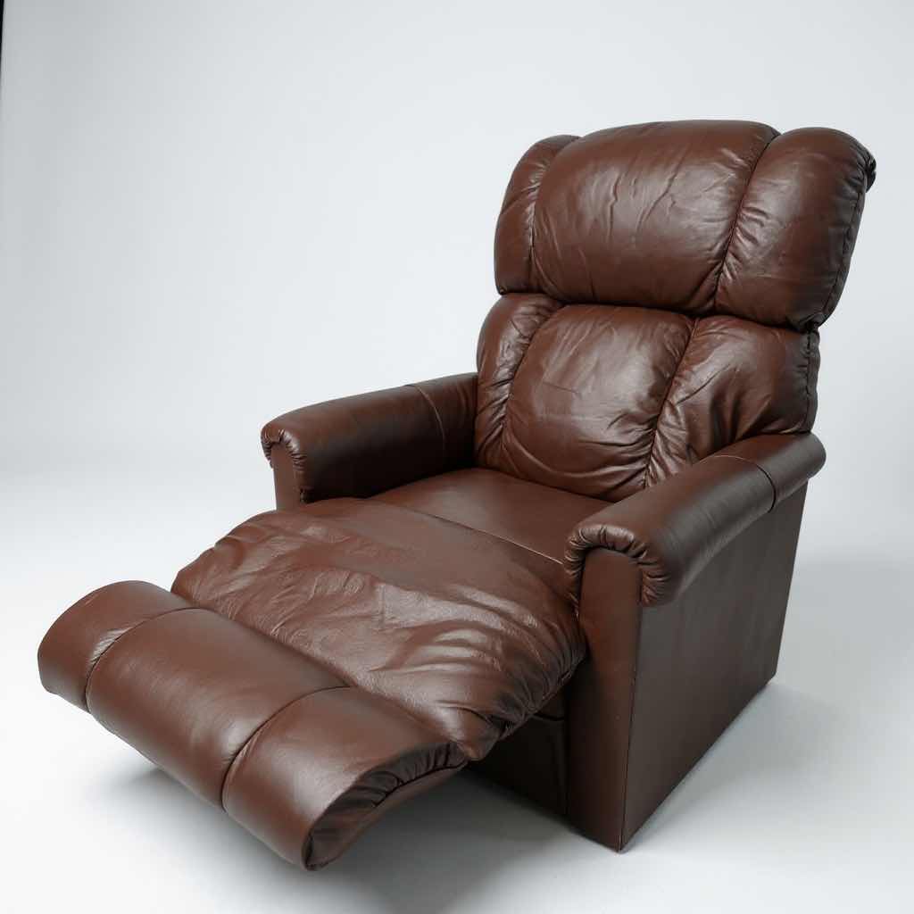 Photo 1 of LA Z BOY BROWN LEATHER ROCKING RECLINER 