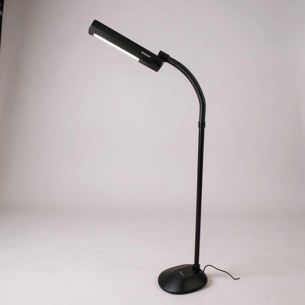 Photo 1 of BLACK GOOSE NECK FLOORLAMP BY OTT-LITE H51"