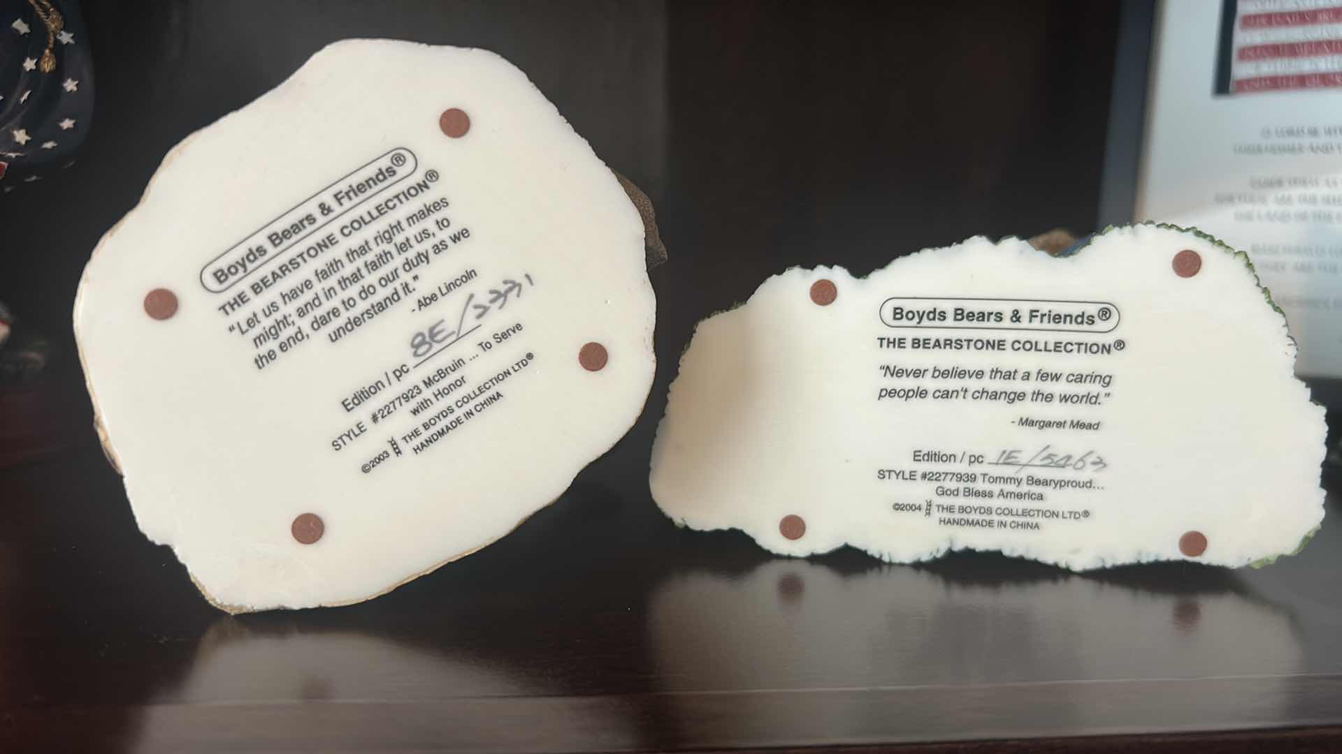 Photo 1 of 2 THE BEARSTONE COLLECTION LIMITED EDITIONS H 5"