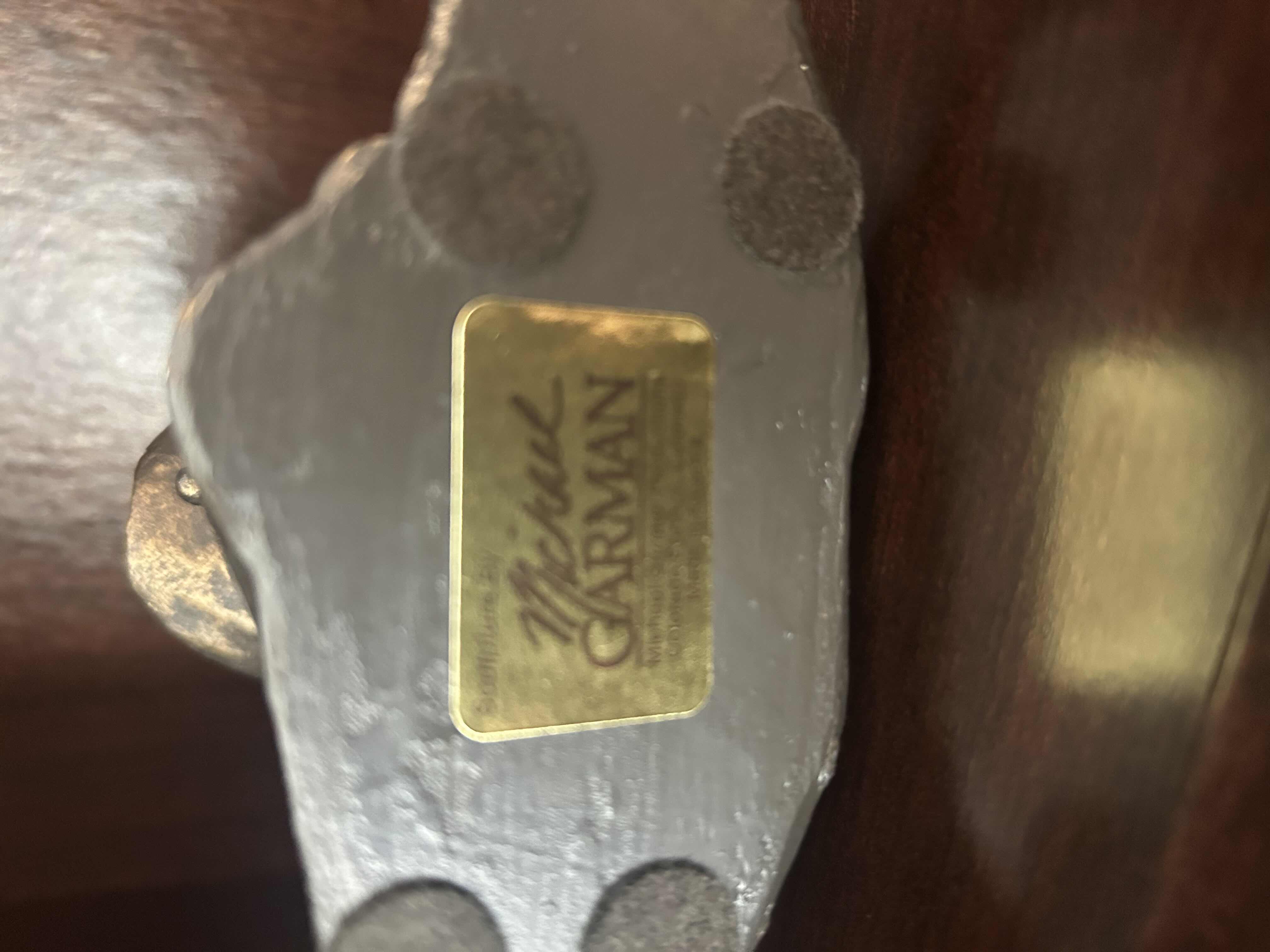 Photo 1 of 2 BRONZE POLYRESIN SCUPLTURES BY MICHAEL GARMAN H 9" 4"